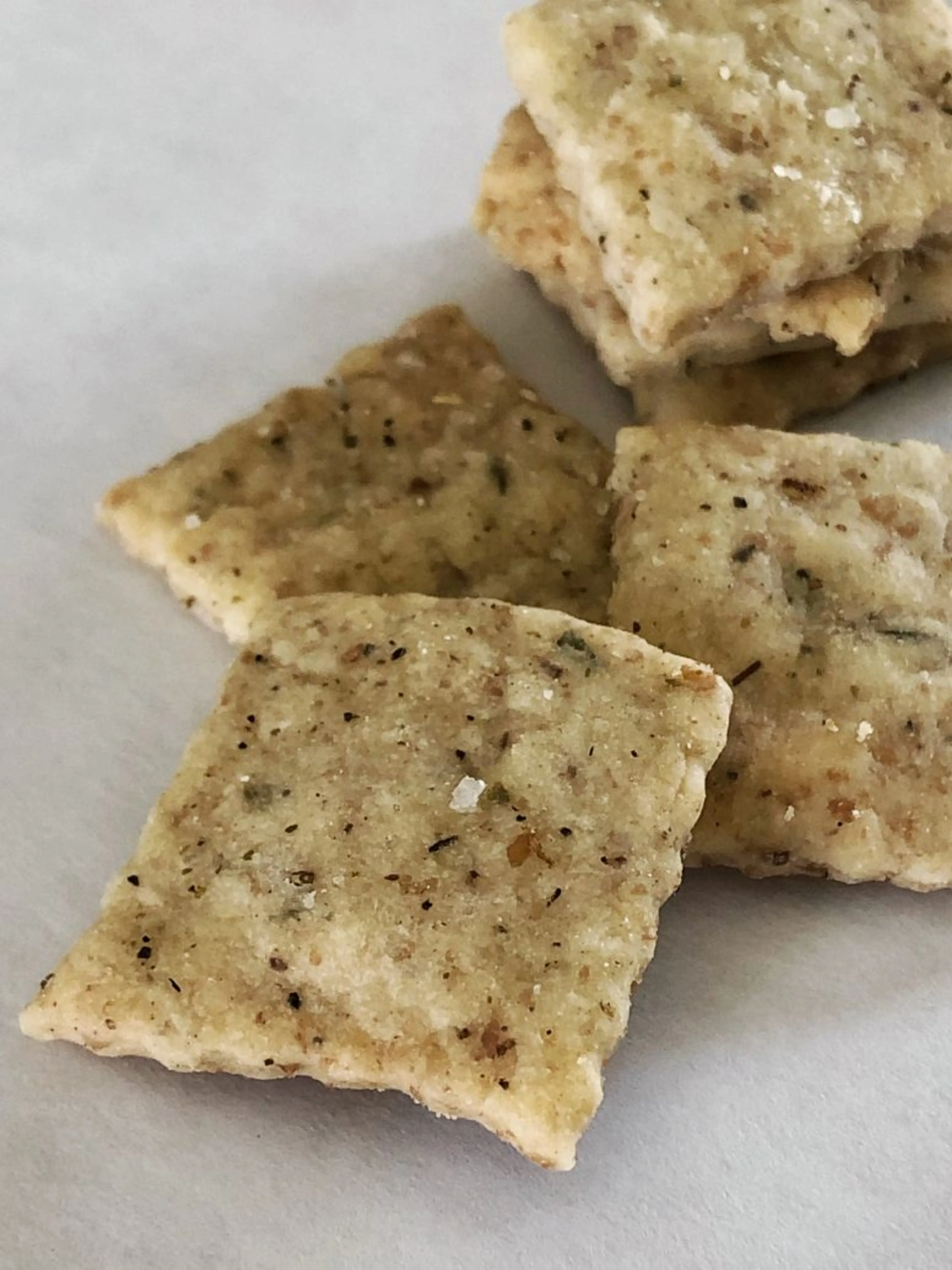 Herbed Sourdough Crackers