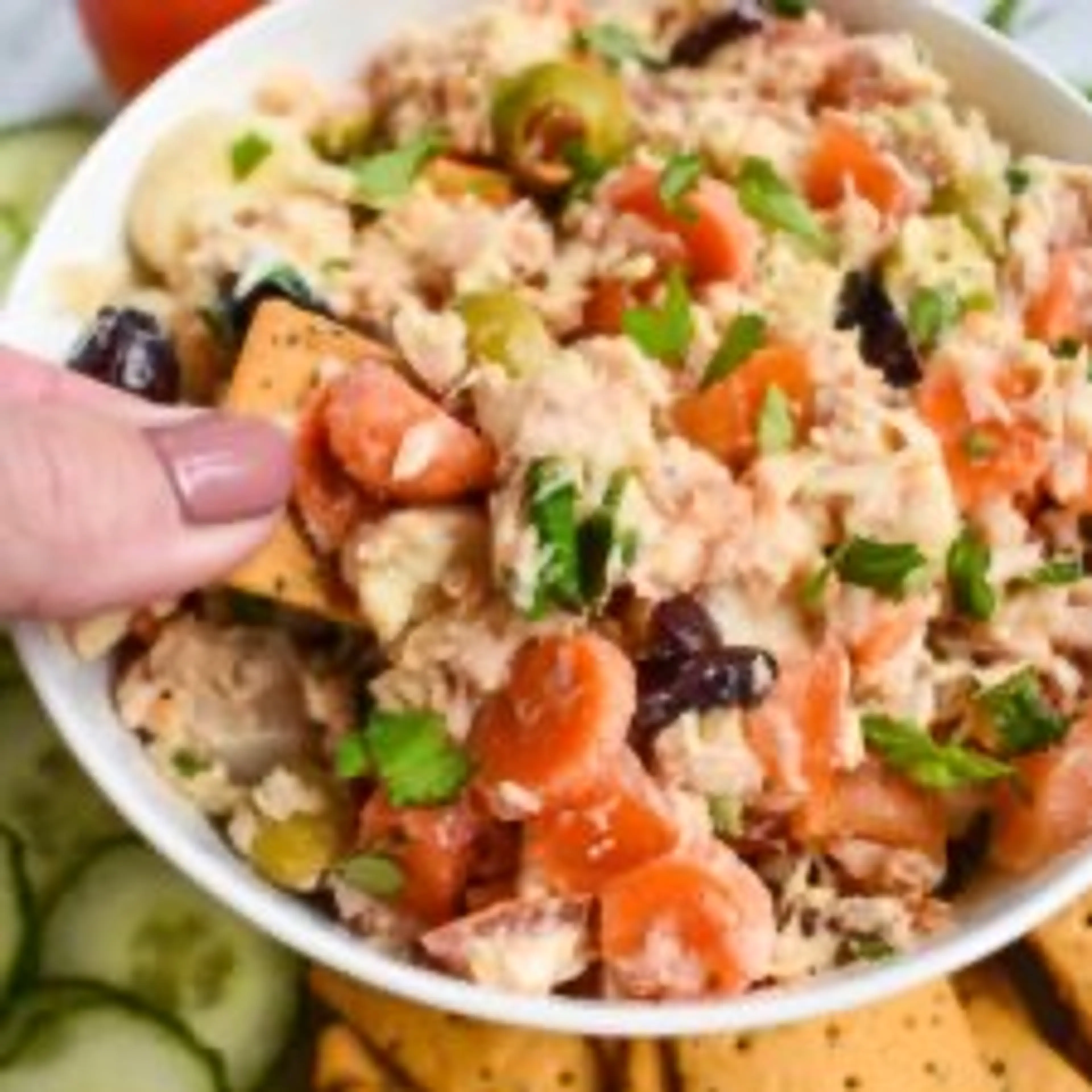Gut Friendly 'Mediterranean' Tuna Salad with Olives; Low-FOD