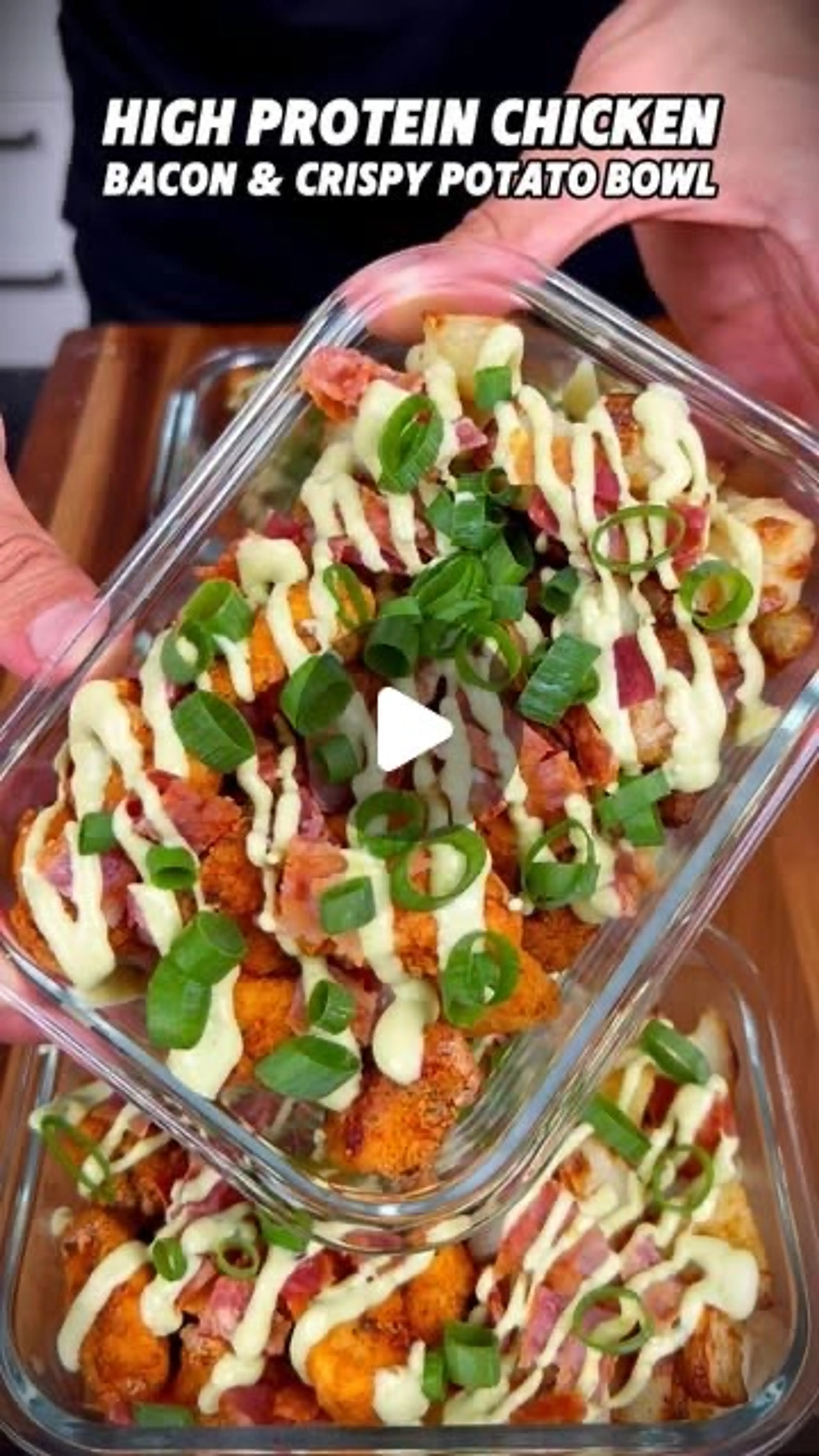 Chicken Bacon & Crispy Potato Bowl with Avocado Ranch