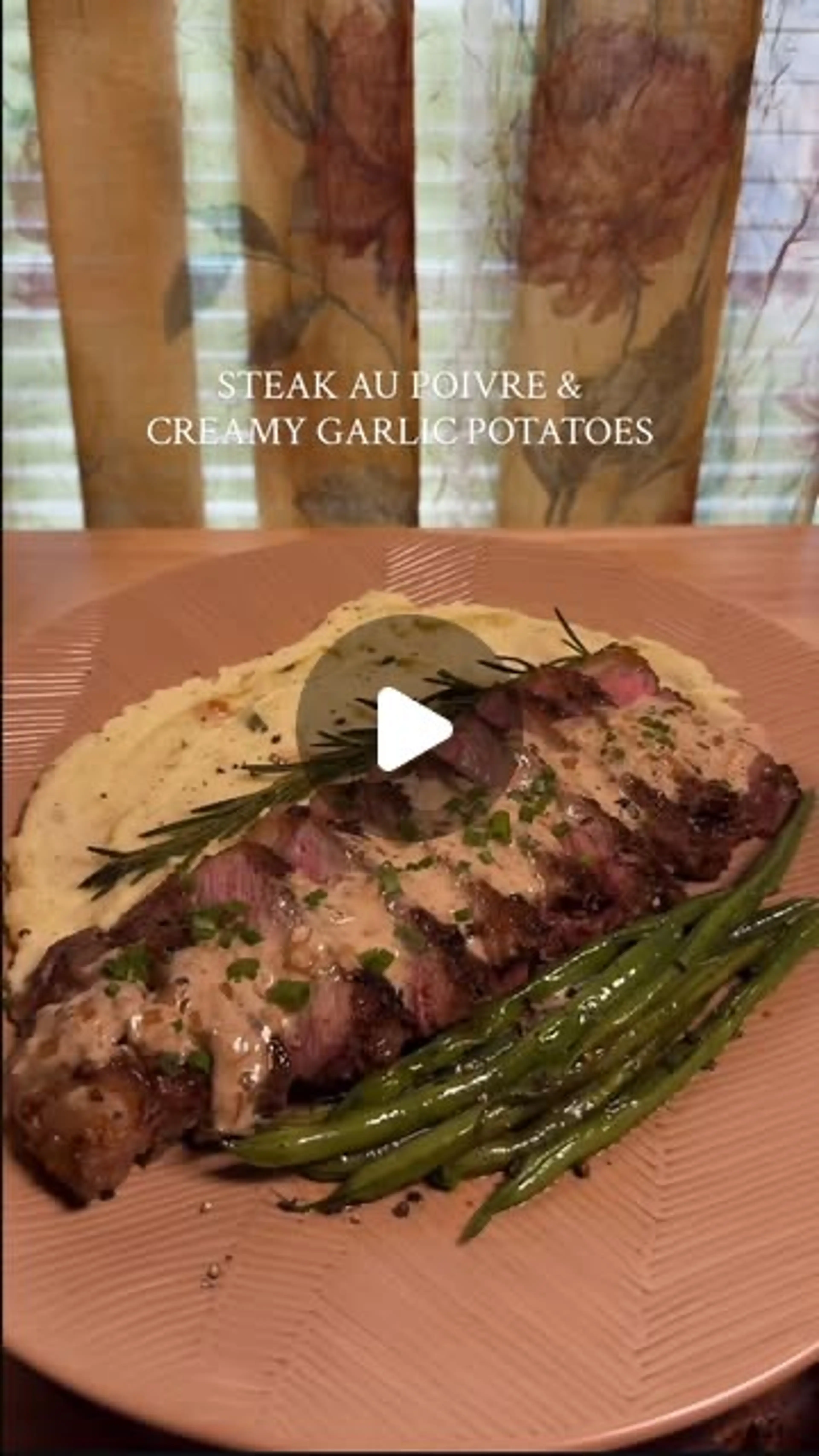 Let’s Make Steak Au Poivre, Served W/ Creamy Garlic Parmesan