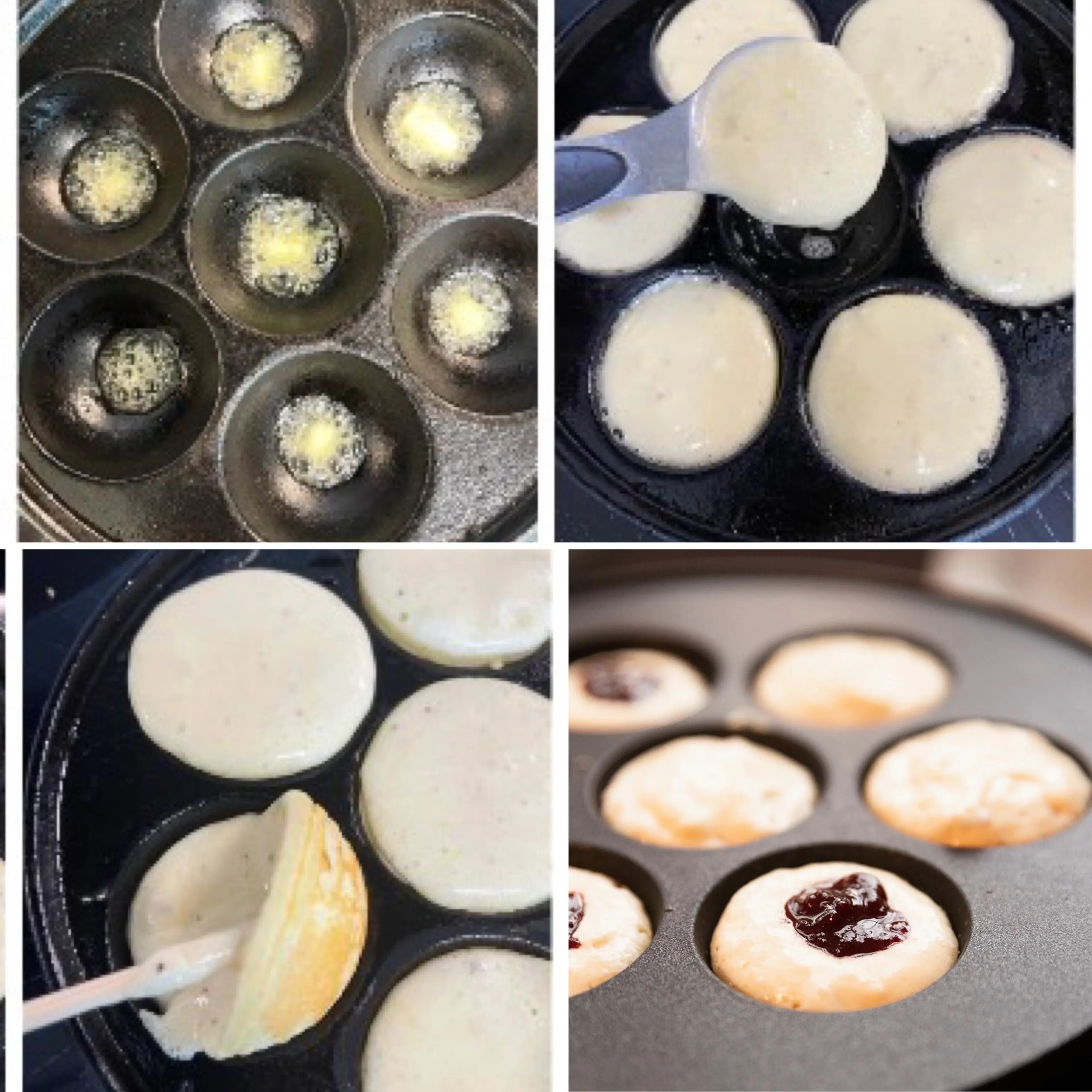 Aebleskiver Danish Jam-stuffed Pancakes Balls
