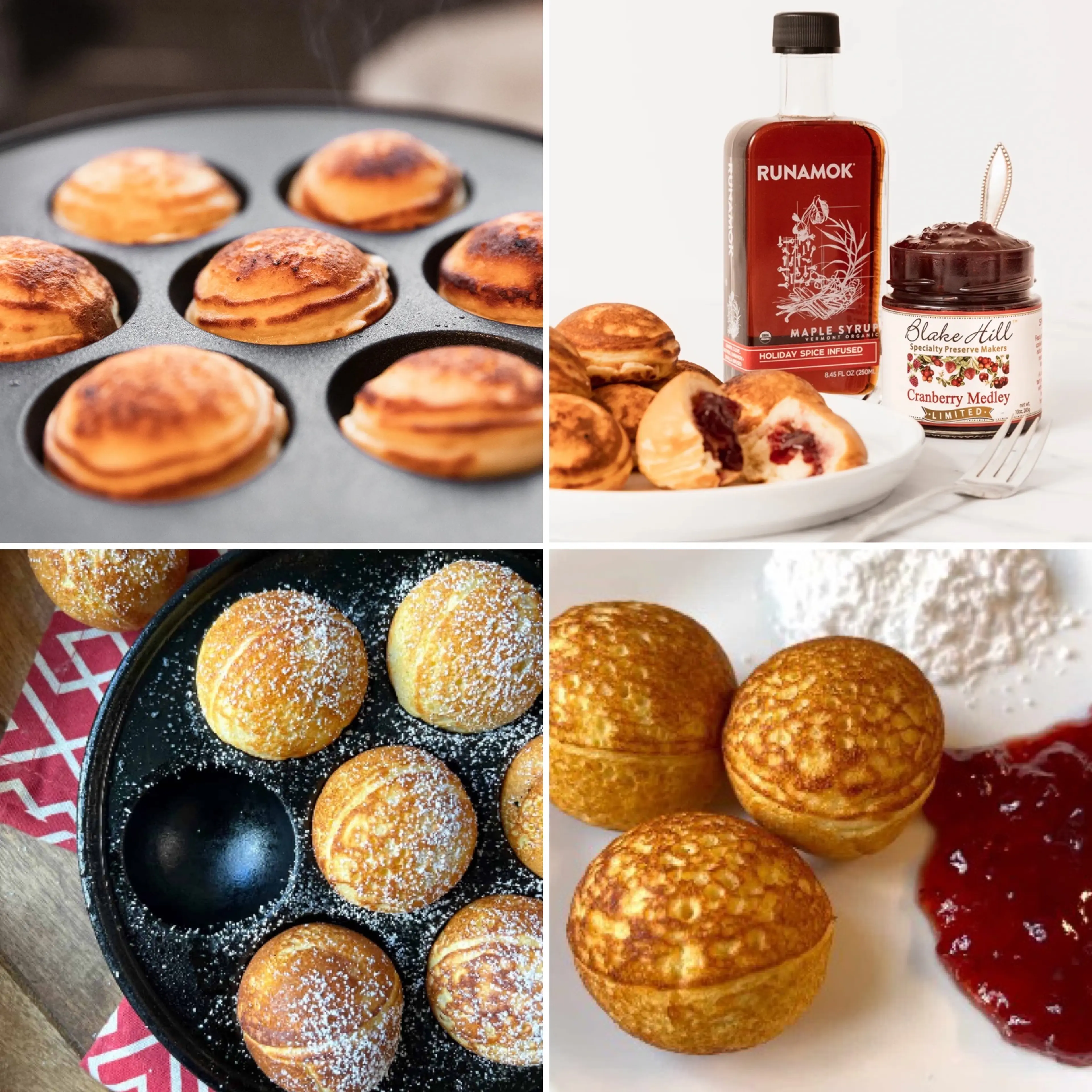 Aebleskiver Danish Jam-stuffed Pancakes Balls