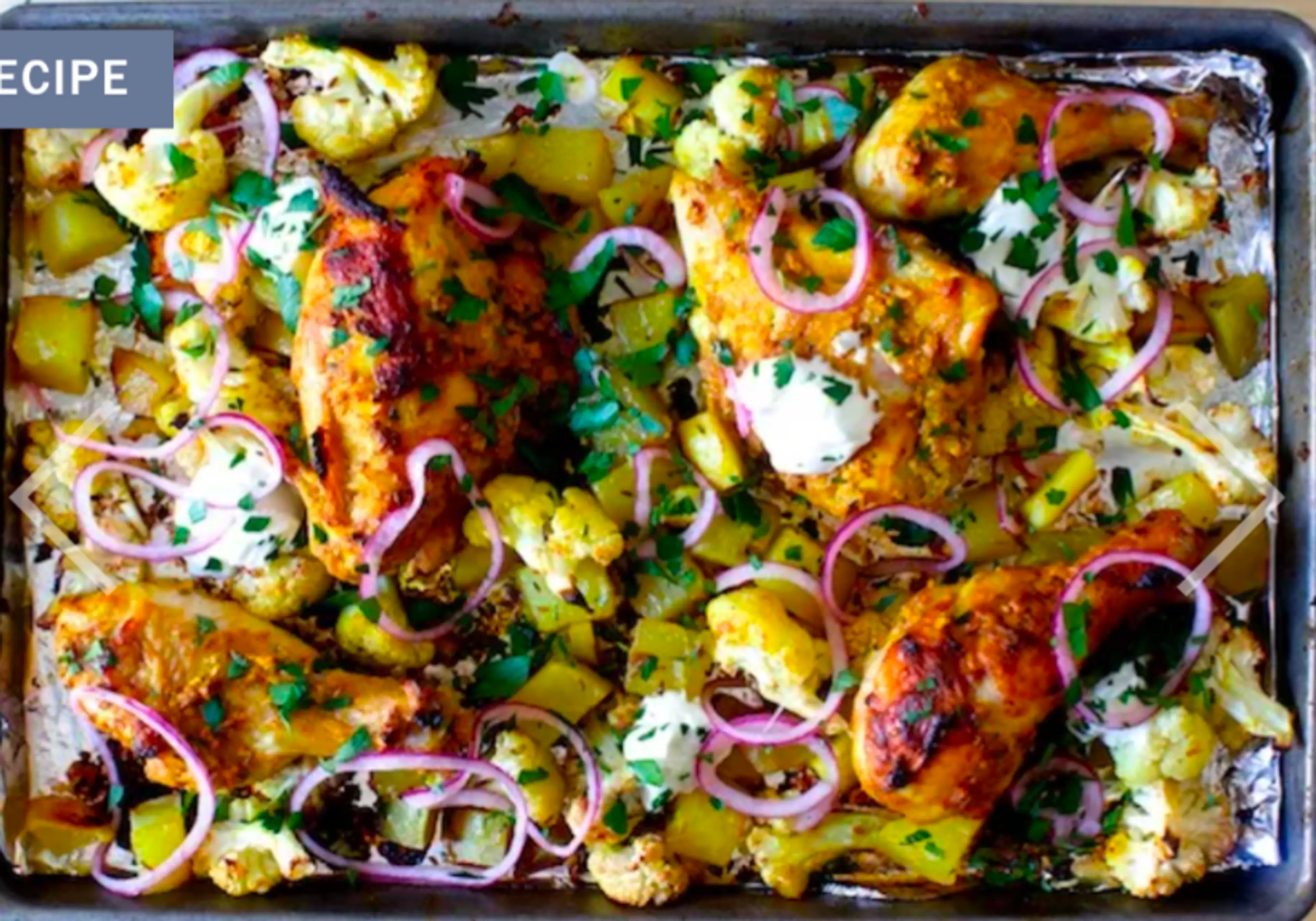 sheet pan chicken tikka
