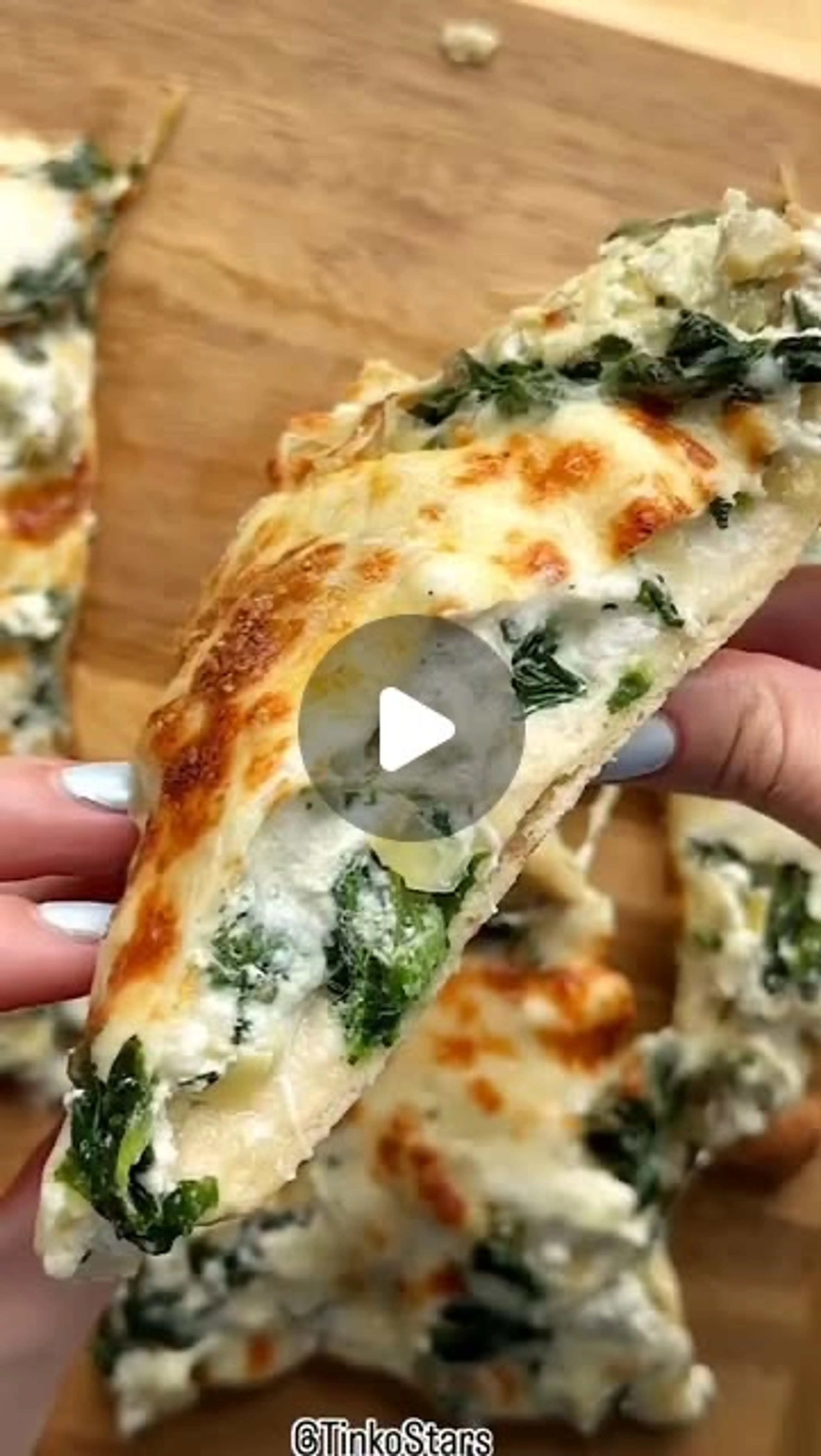 High-protein Spinach Artichoke Pizza