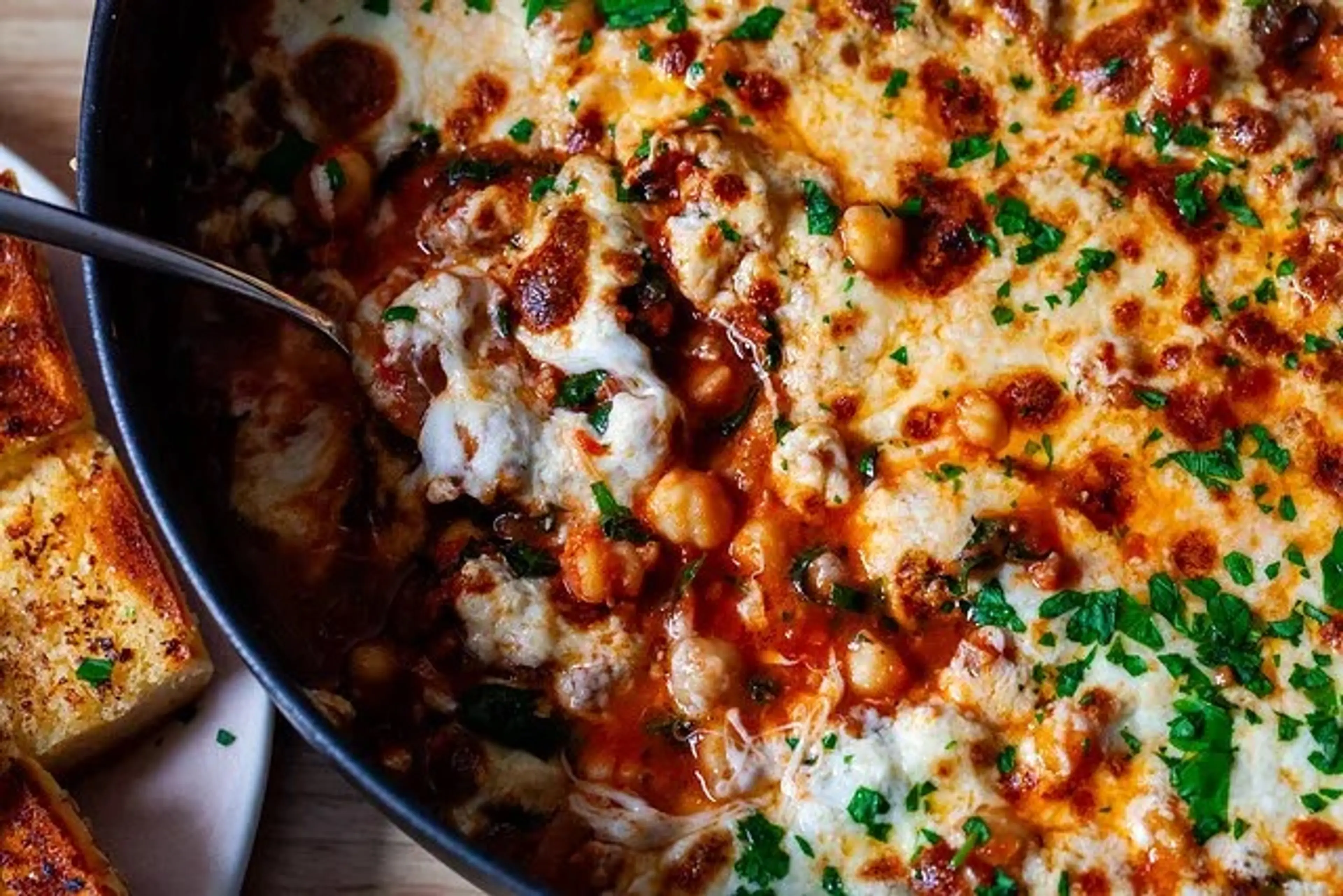 ziti chickpeas with sausage and kale