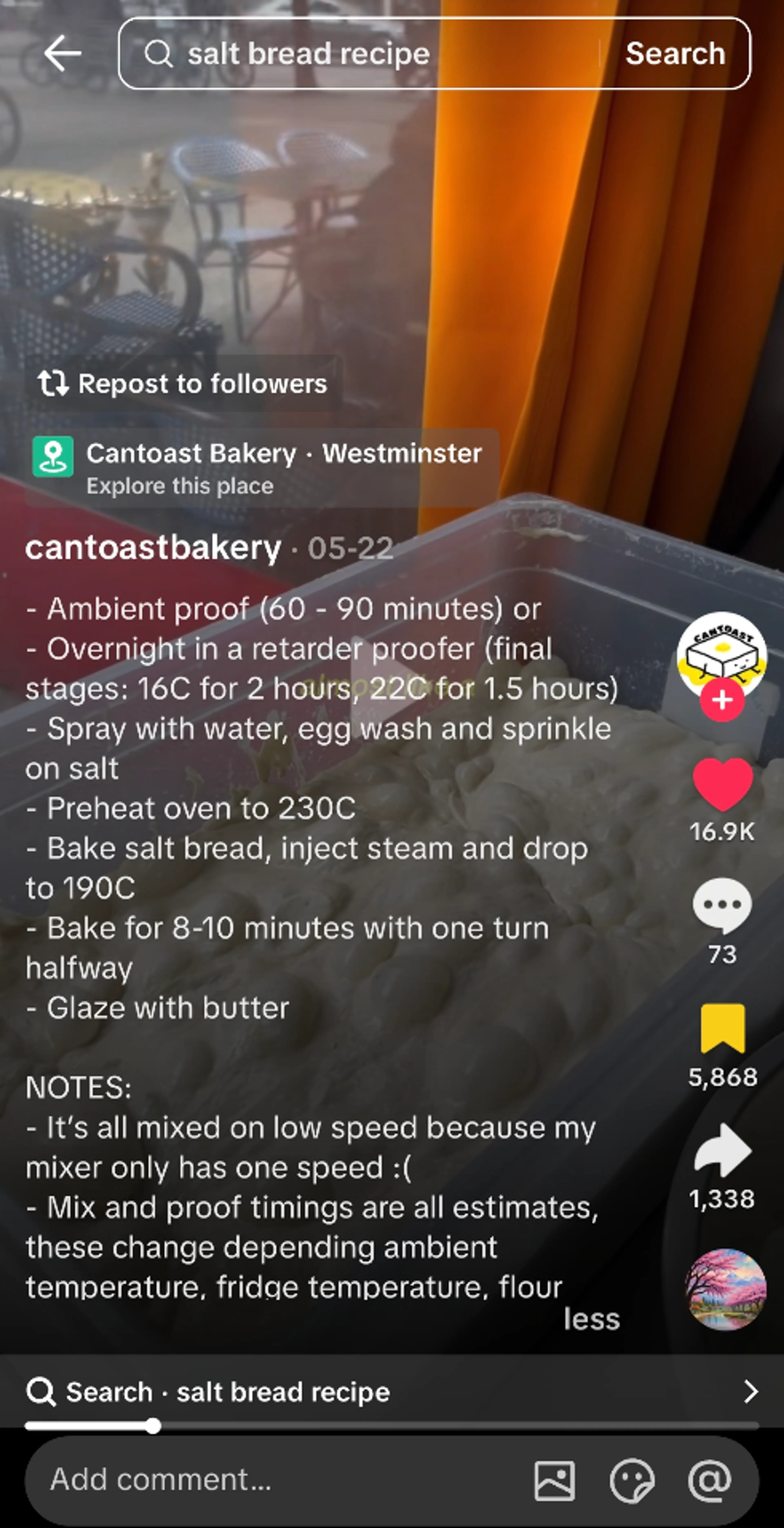 Salt Bread Cantoast Bakery