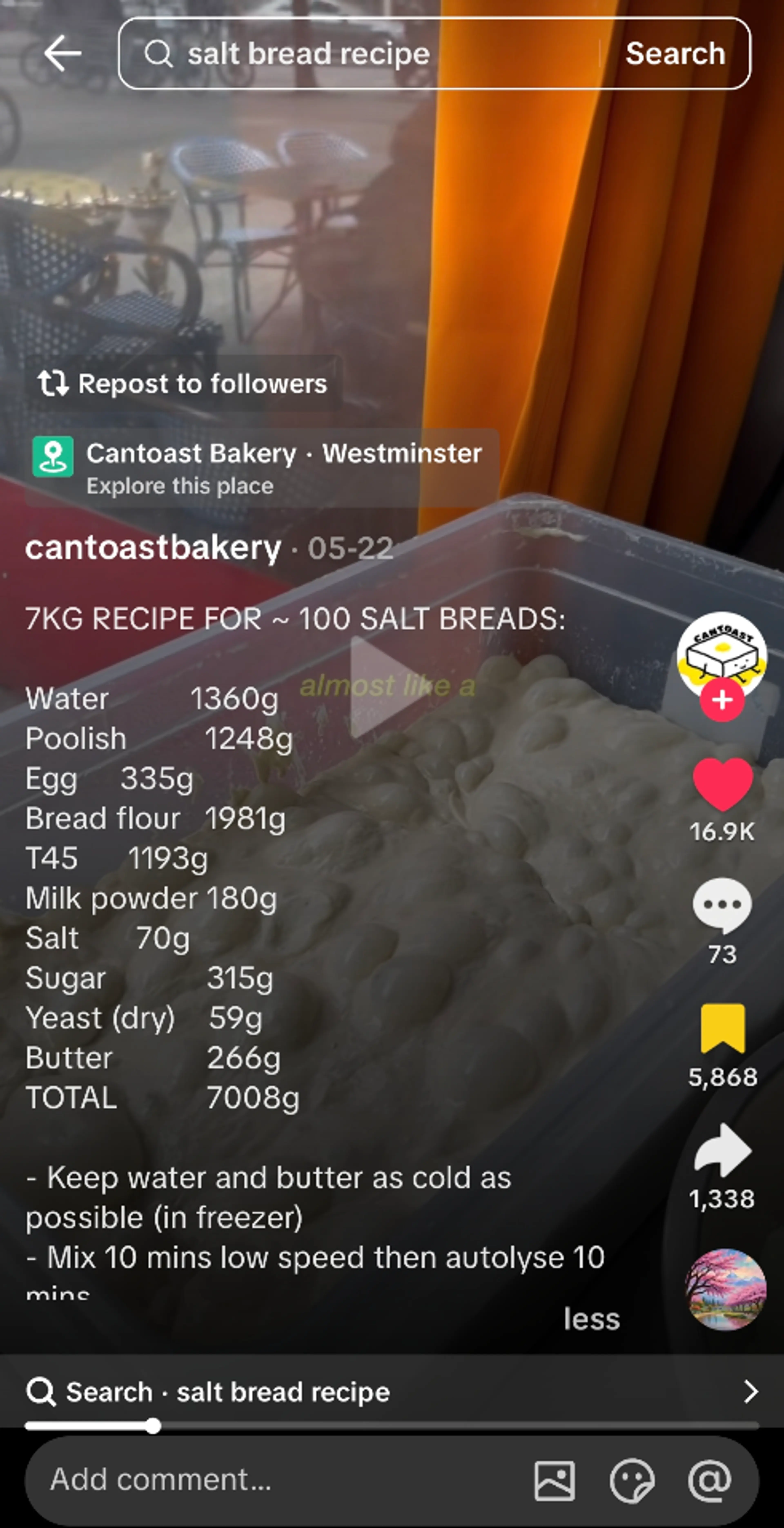 Salt Bread Cantoast Bakery