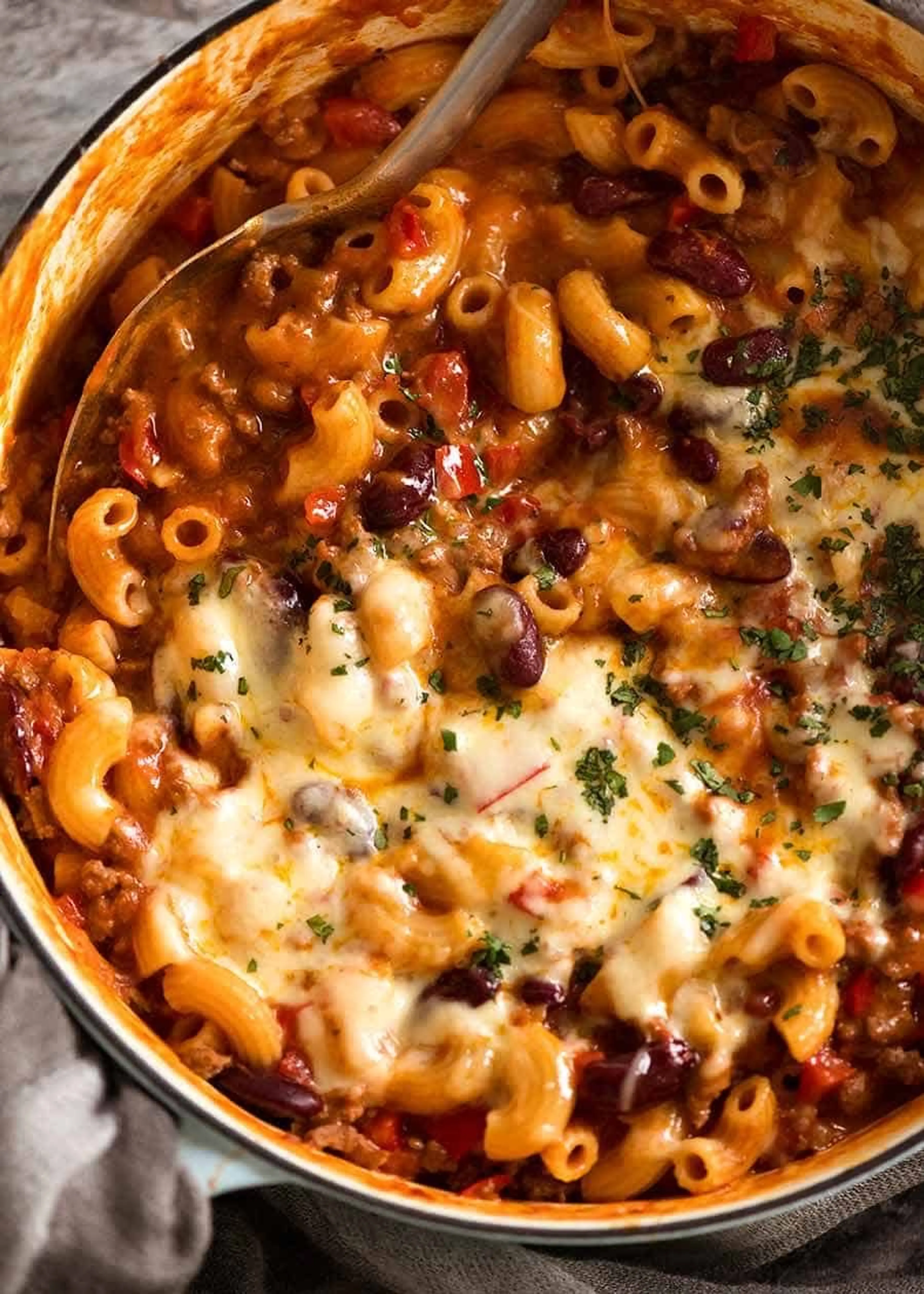 One Pot Chili Mac and Cheese