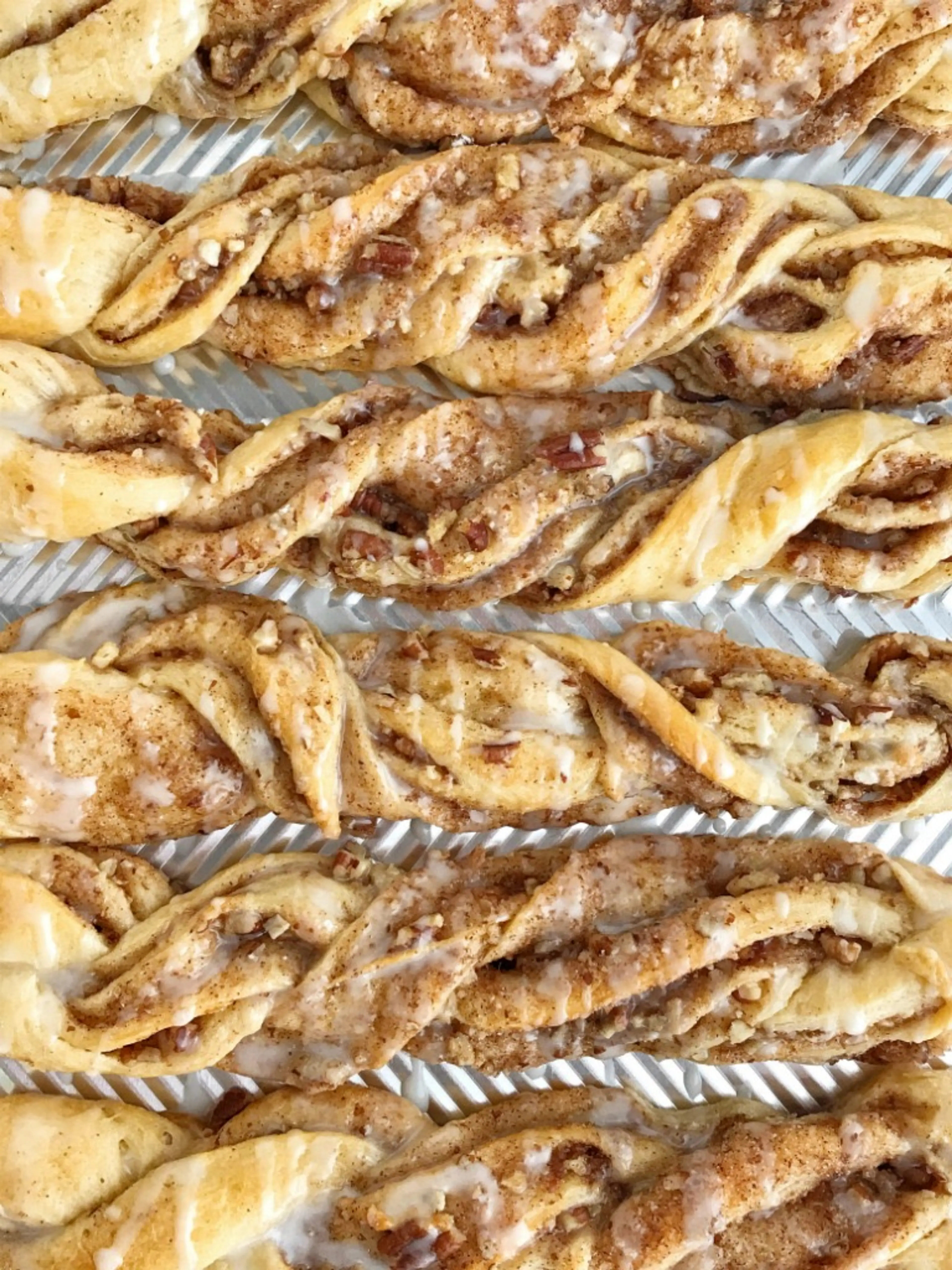 Maple Pecan Crescent Cinnamon Twists