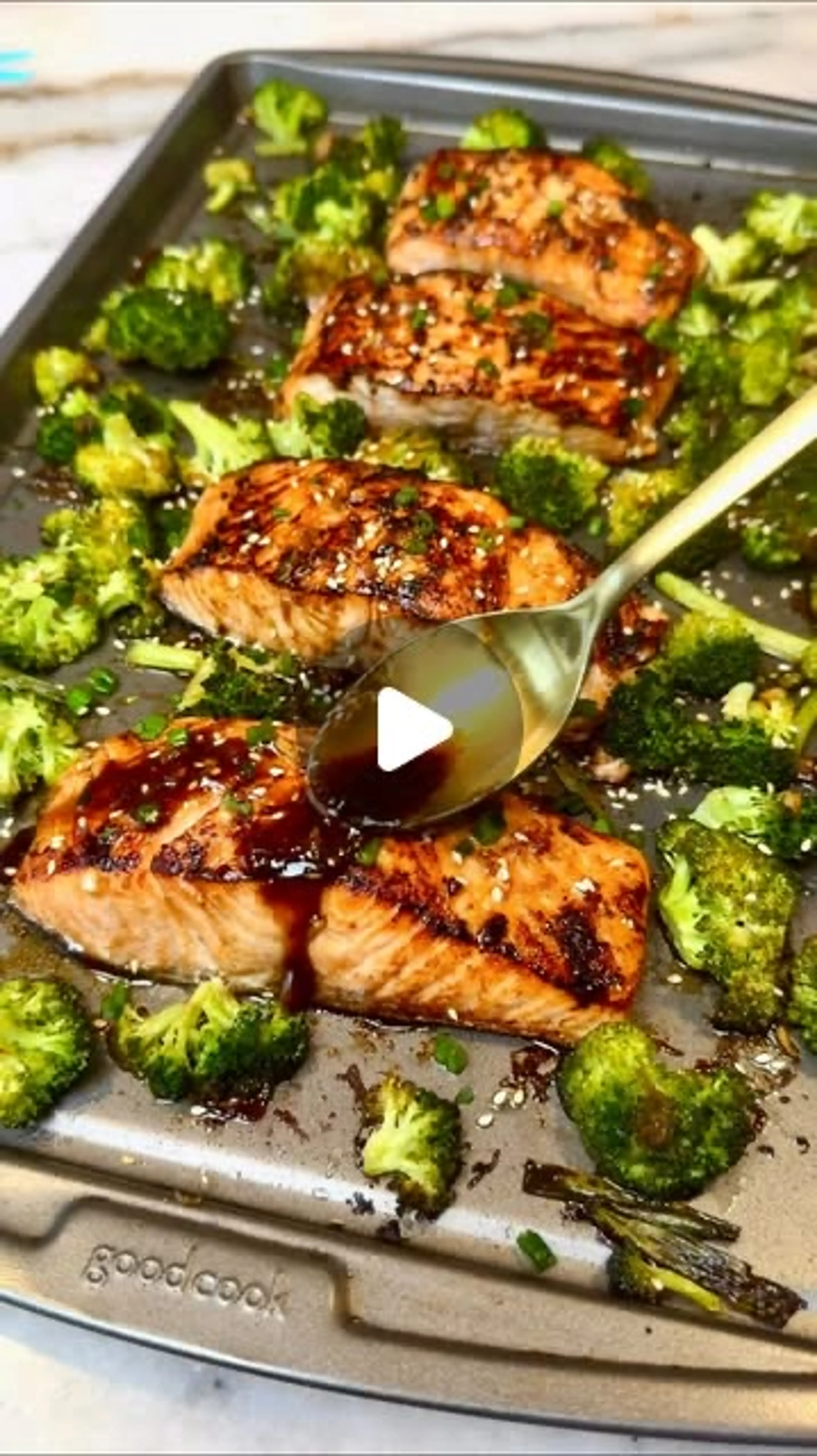 Sheet Pan Salmon with Sesame, Soy, & Ginger