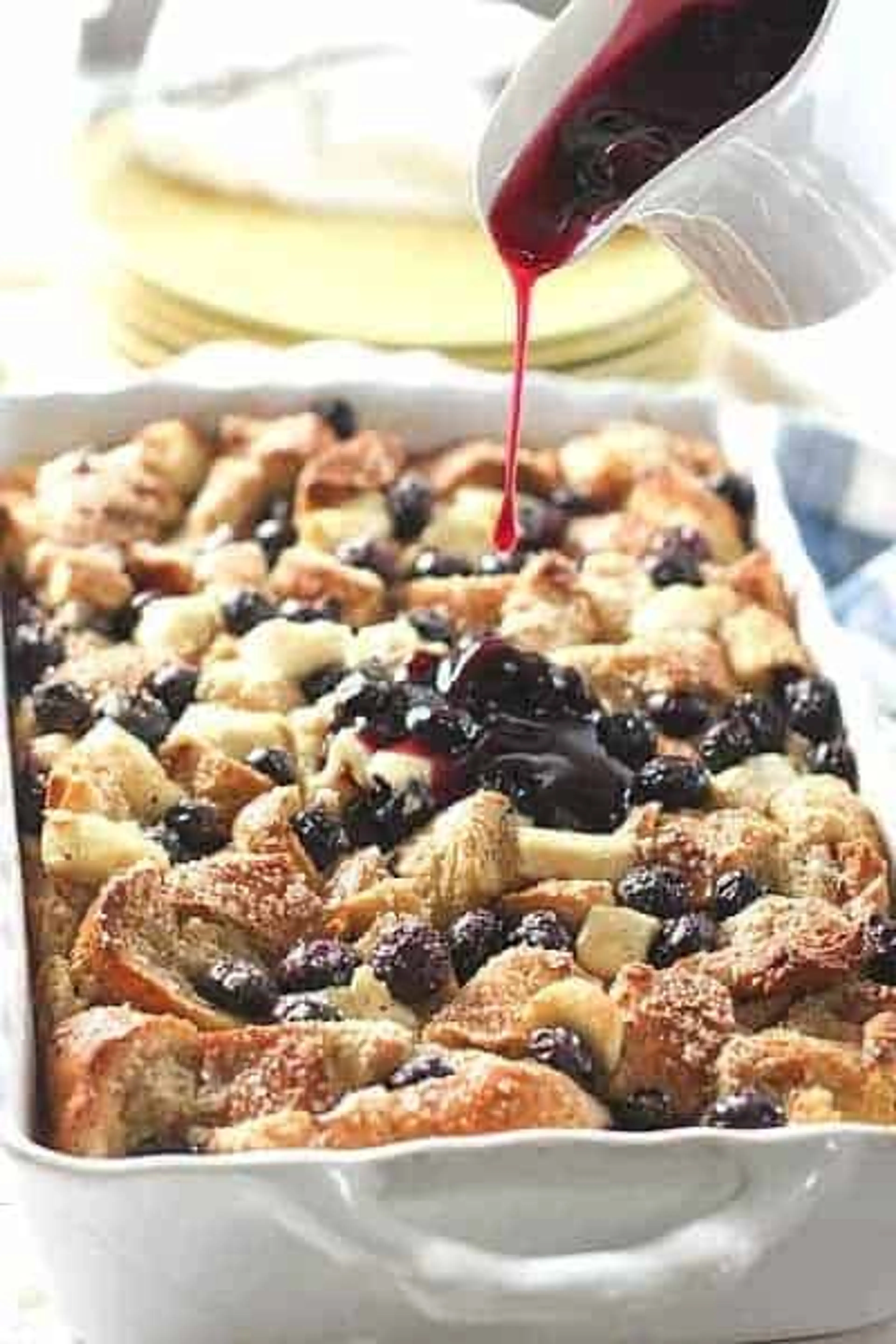 Blueberry and Cream Cheese French Toast Casserole