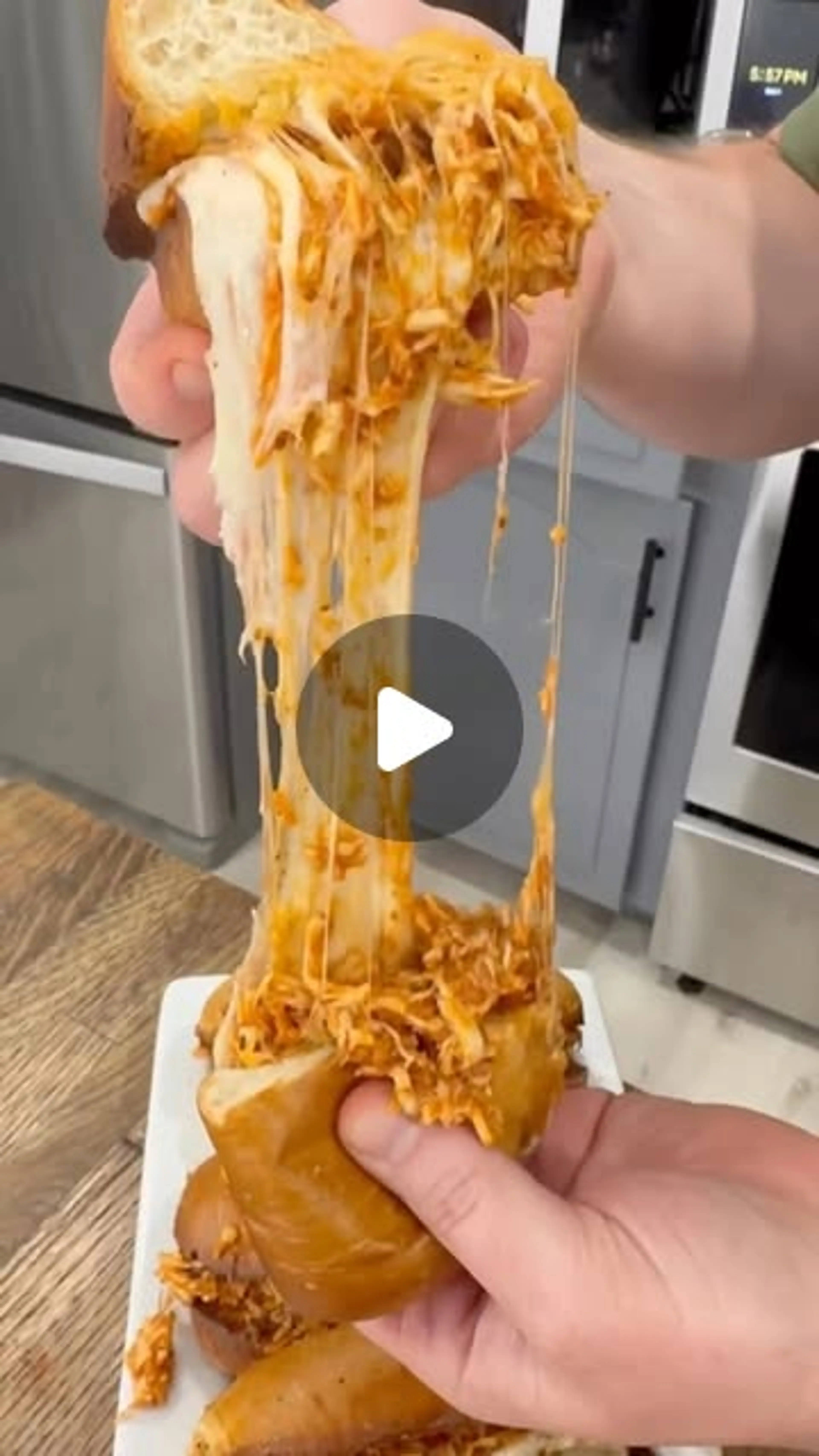 Crockpot Marinara Chicken Sandwiches