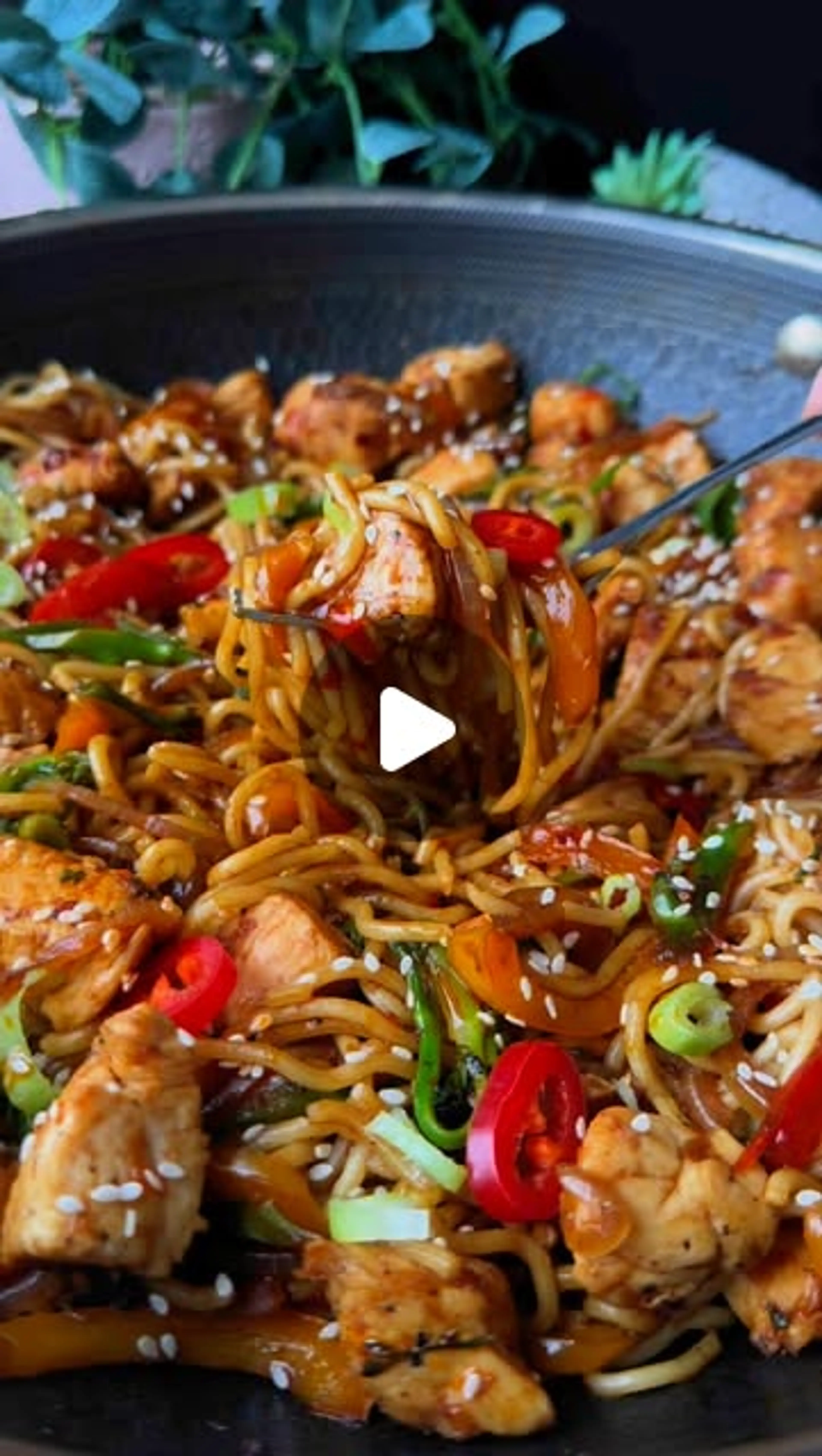 Honey, Garlic, Chilli Chicken Noodles