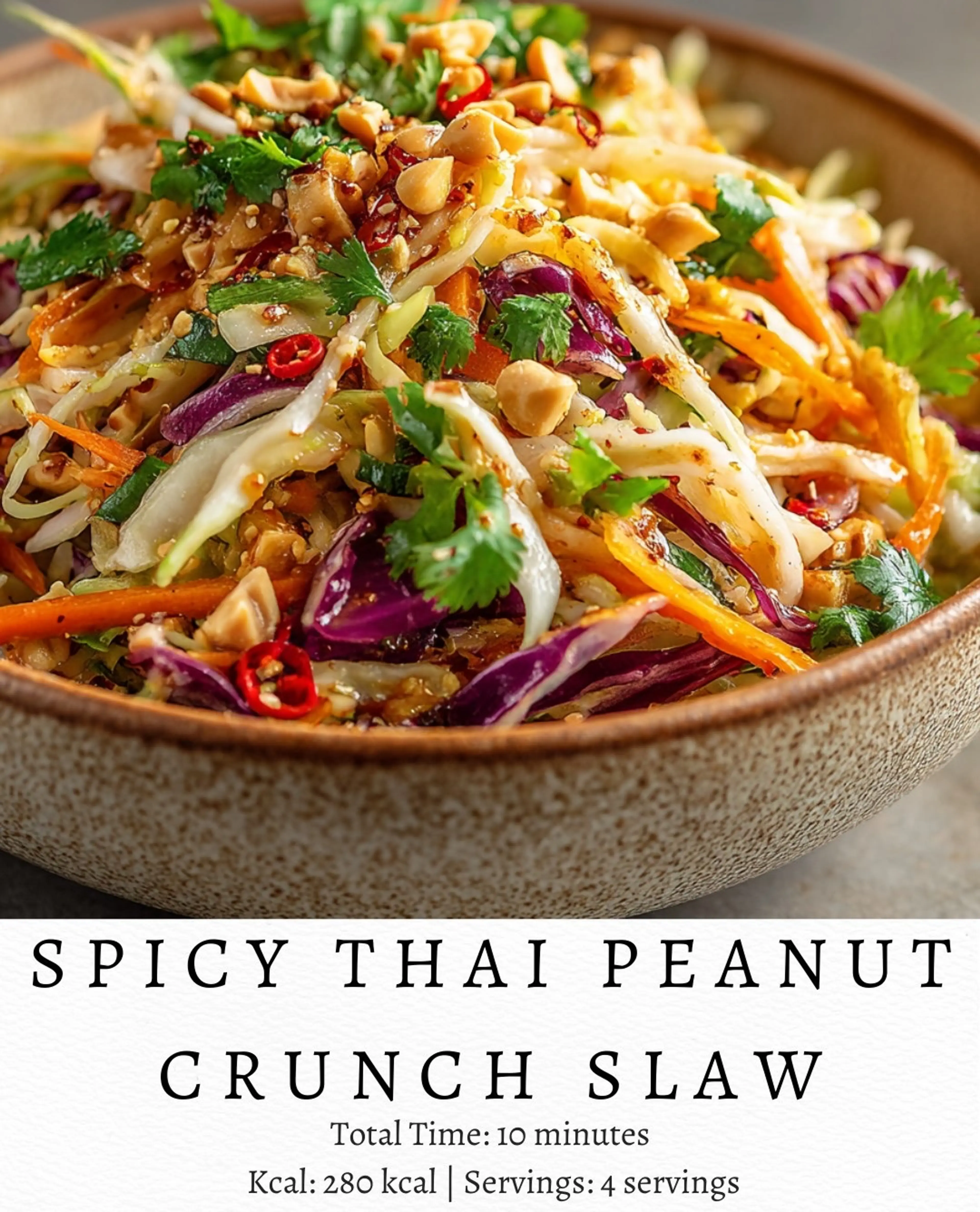 Spicy Thai Peanut Crunch Slaw
