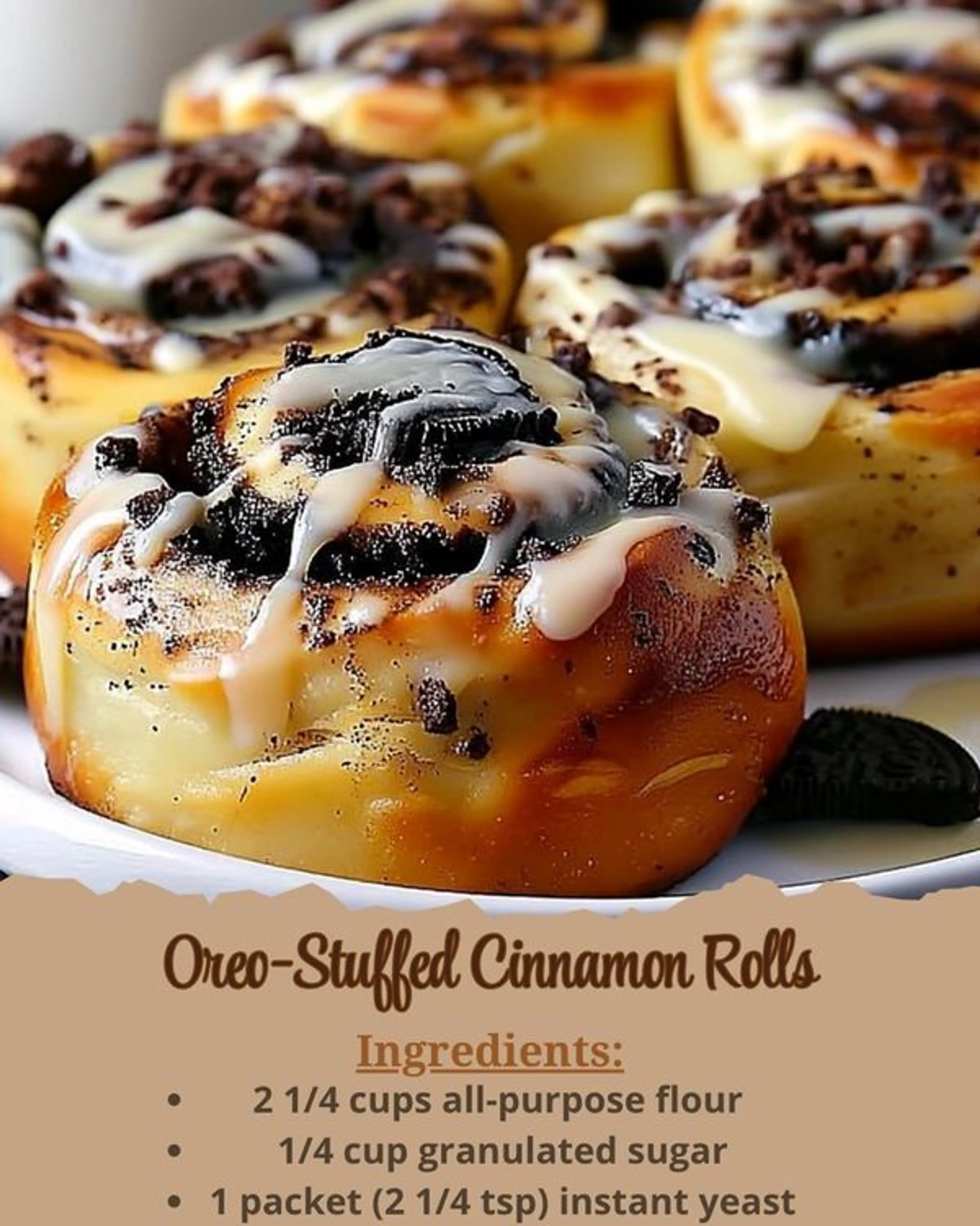 Oreo-stuffed Cinnamon Rolls – a Dreamy Dessert Delight