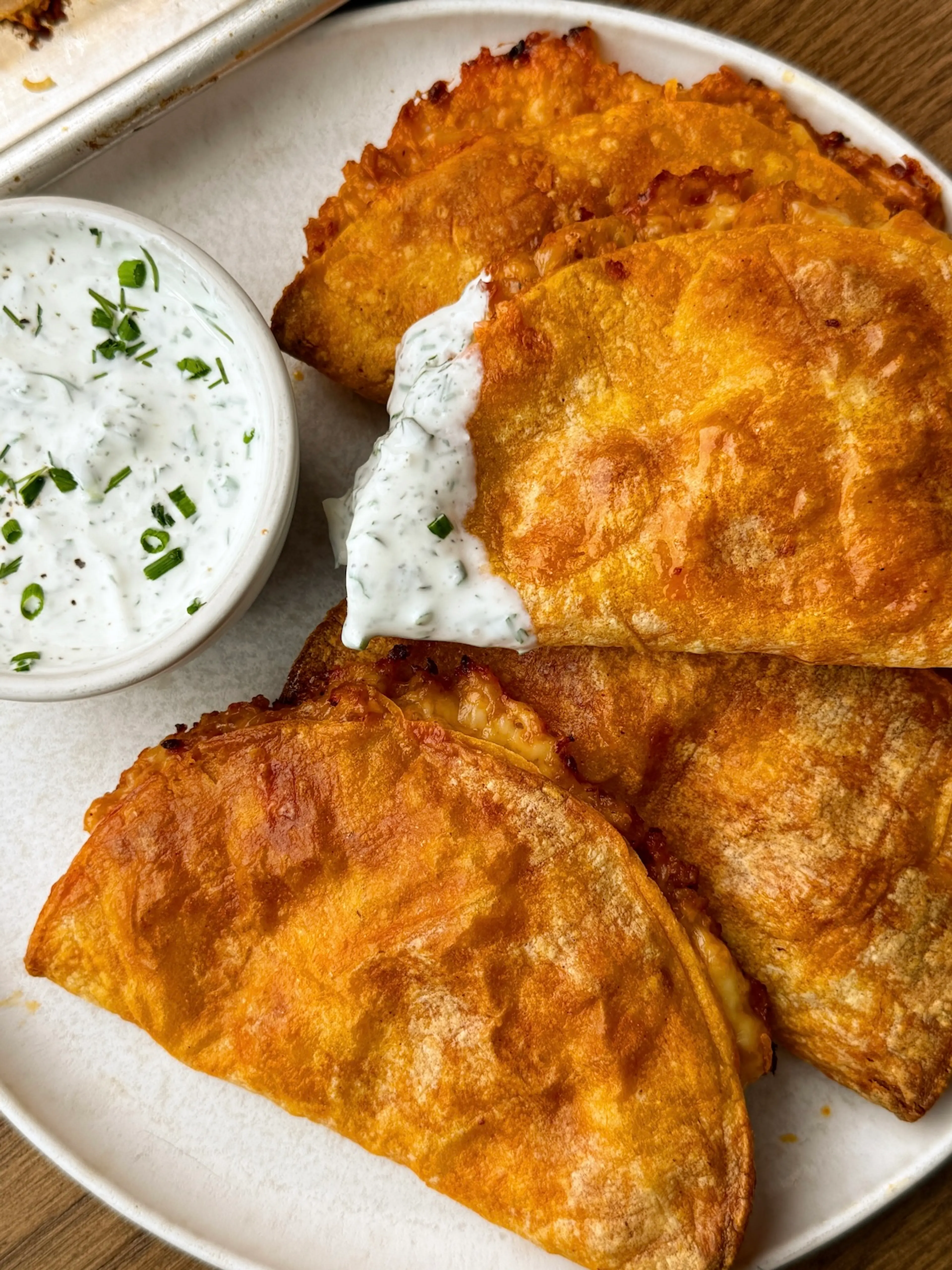 Crispy Buffalo Chicken Tacos with Homemade Ranch