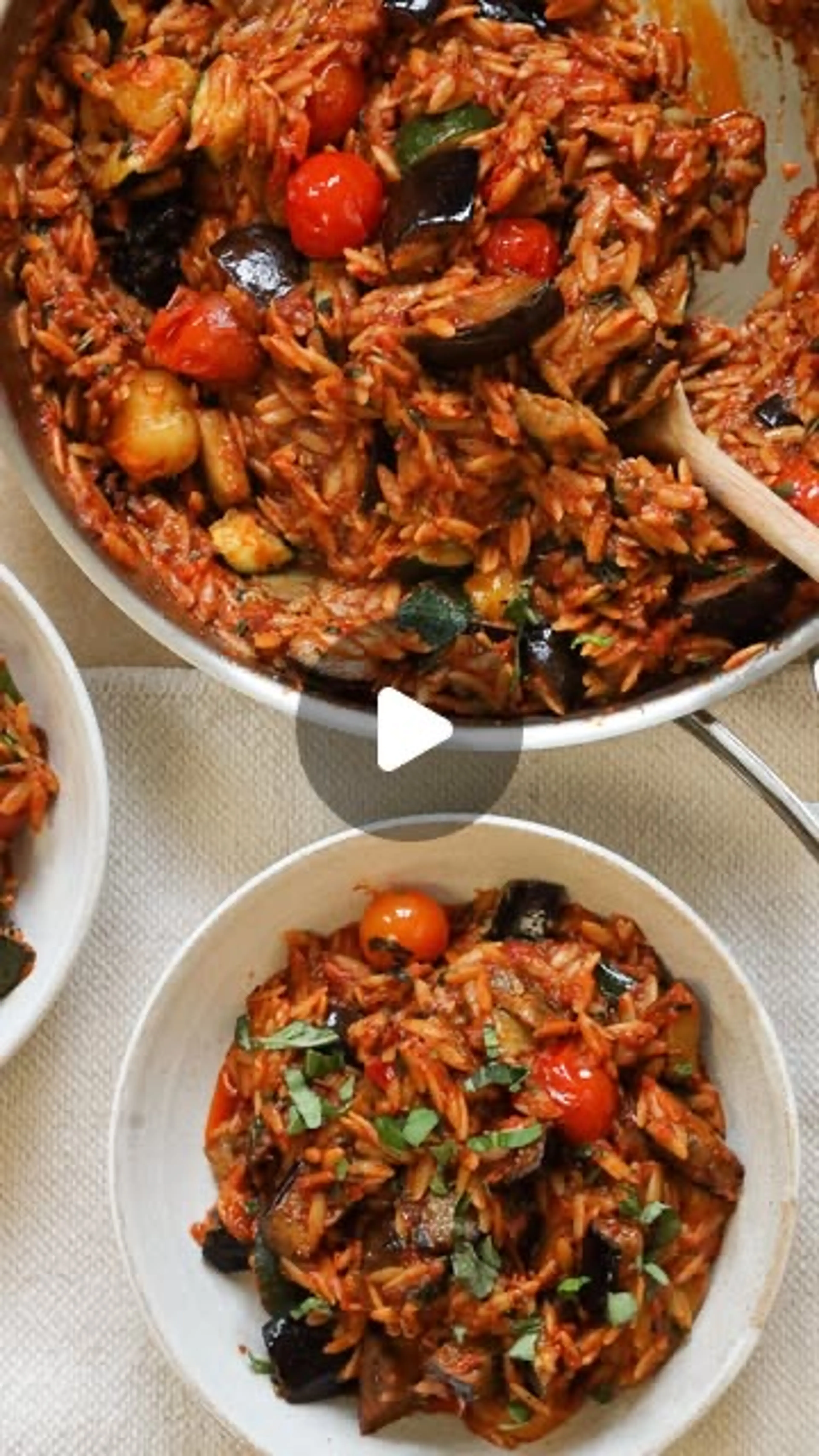 Roasted Ratatouille Orzo