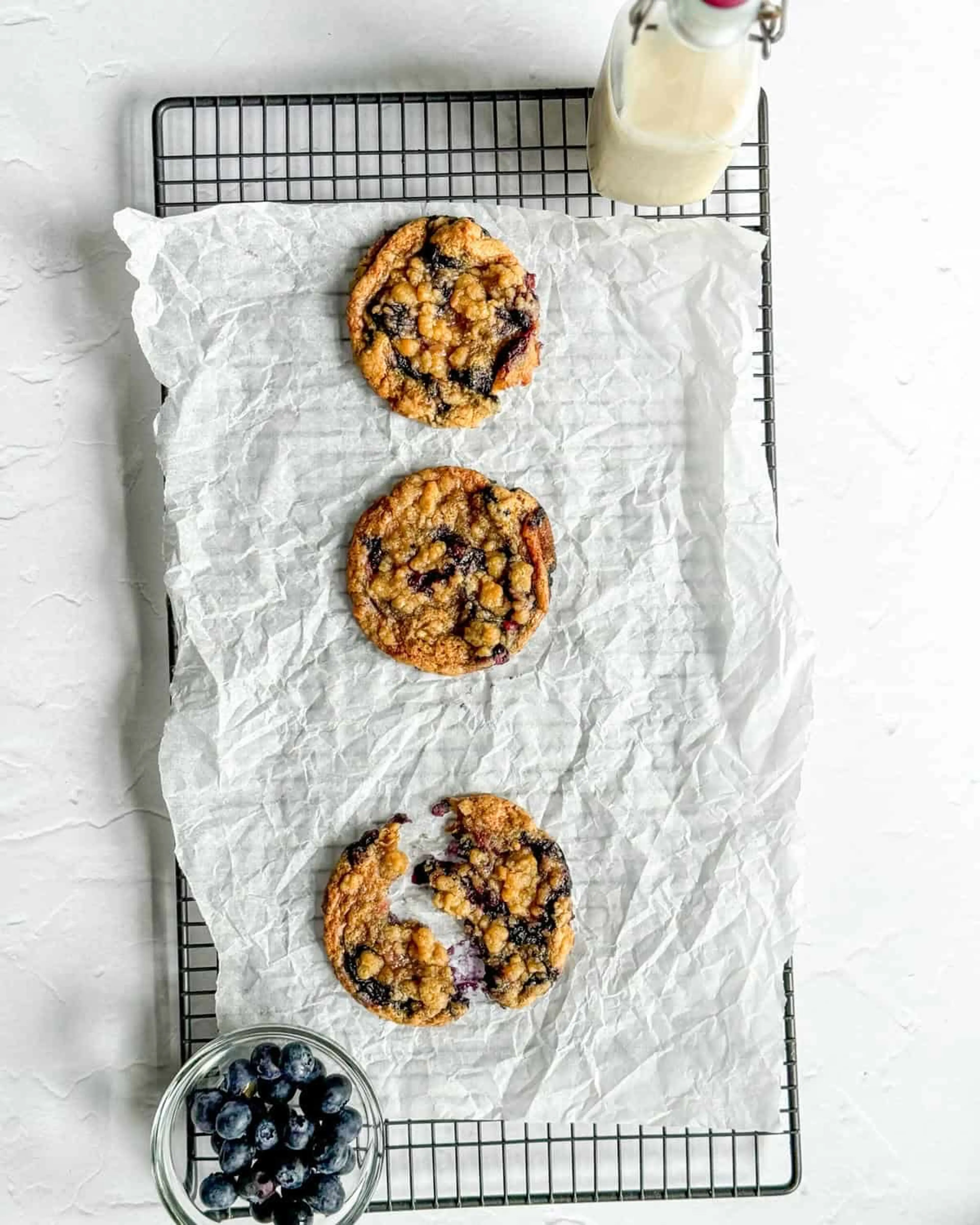 Low calorie blueberry muffin cookies
