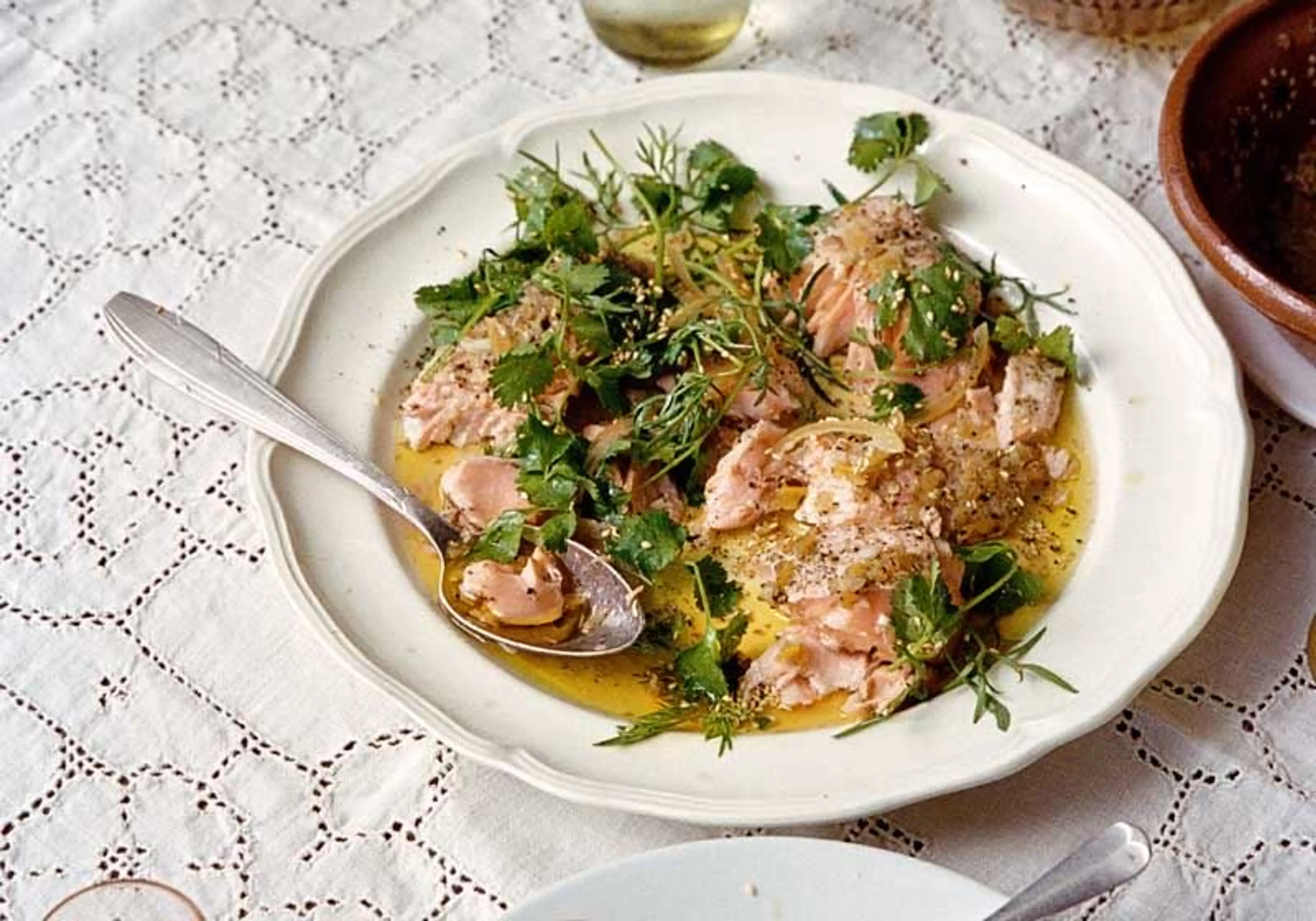Slow-roasted Salmon with Preserved Lemon and Sesame - Recipe