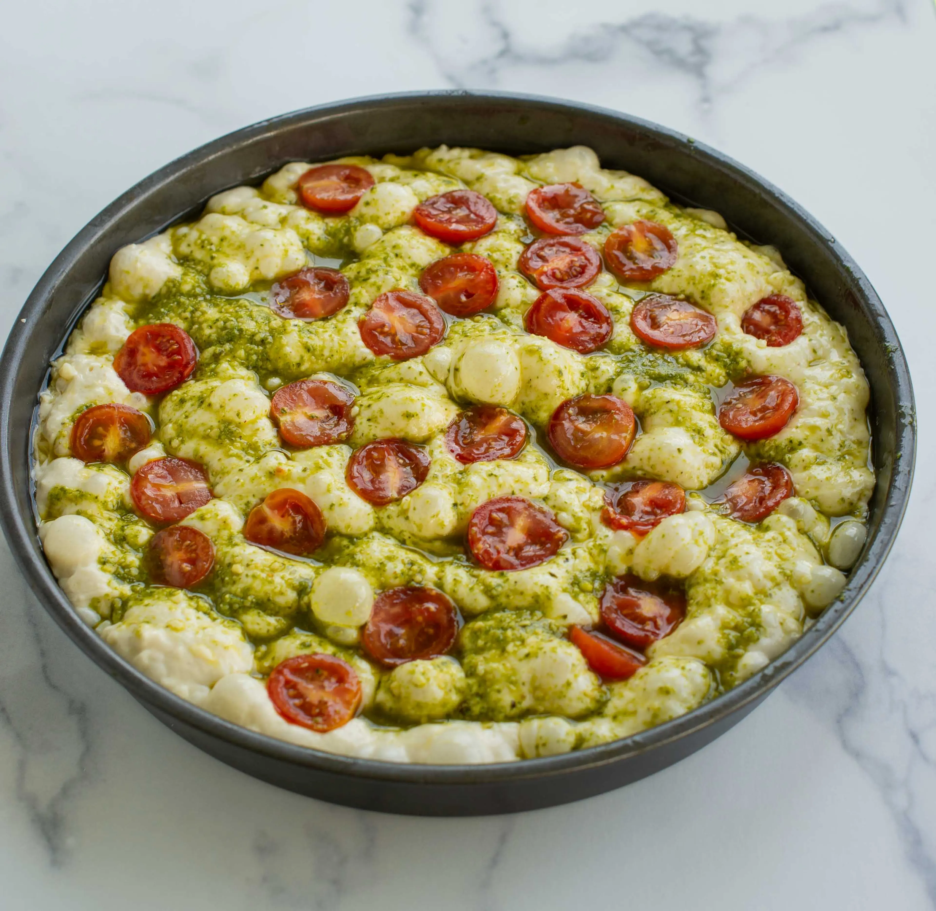 Caprese Sourdough Focaccia