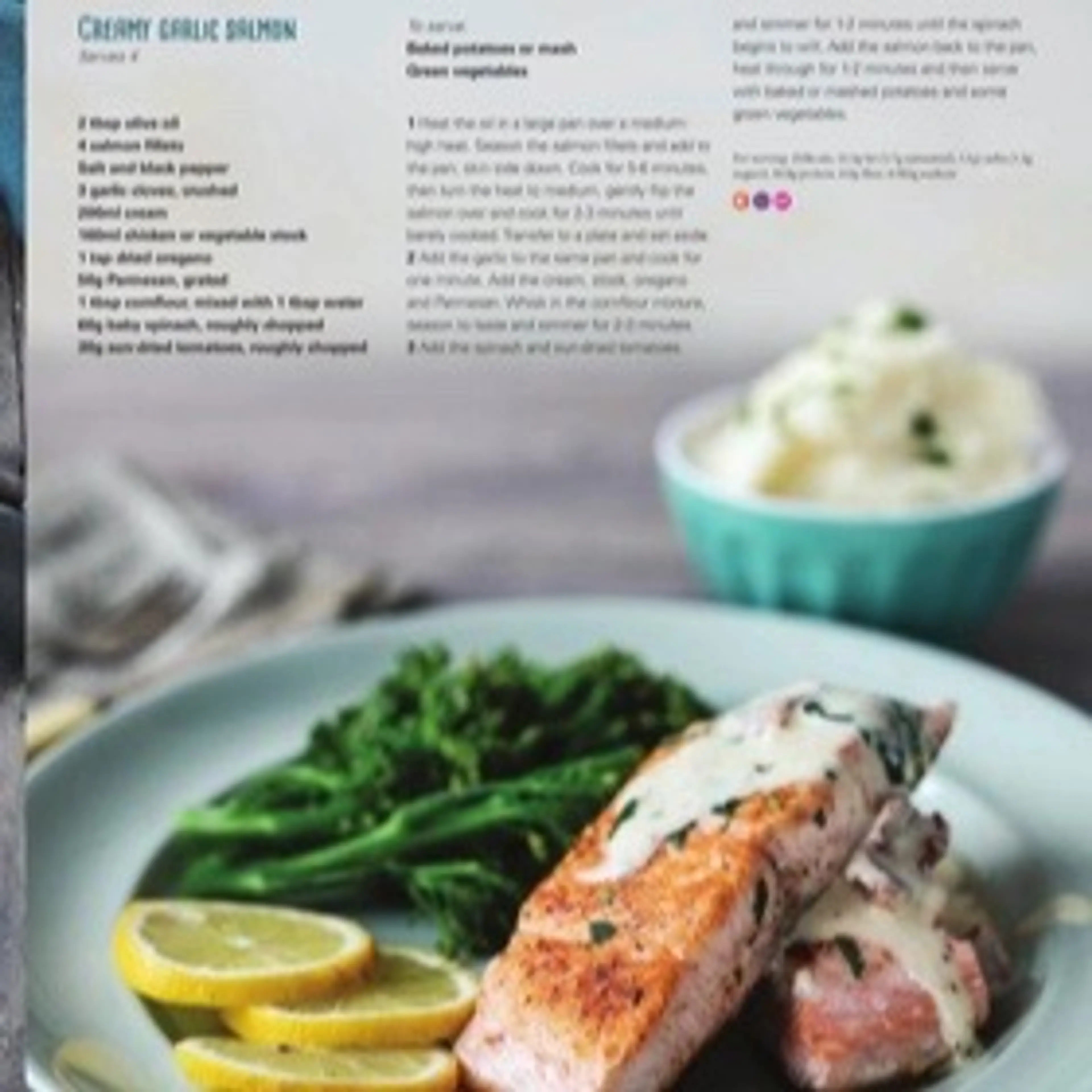 CREAMY GARLIC SALMON