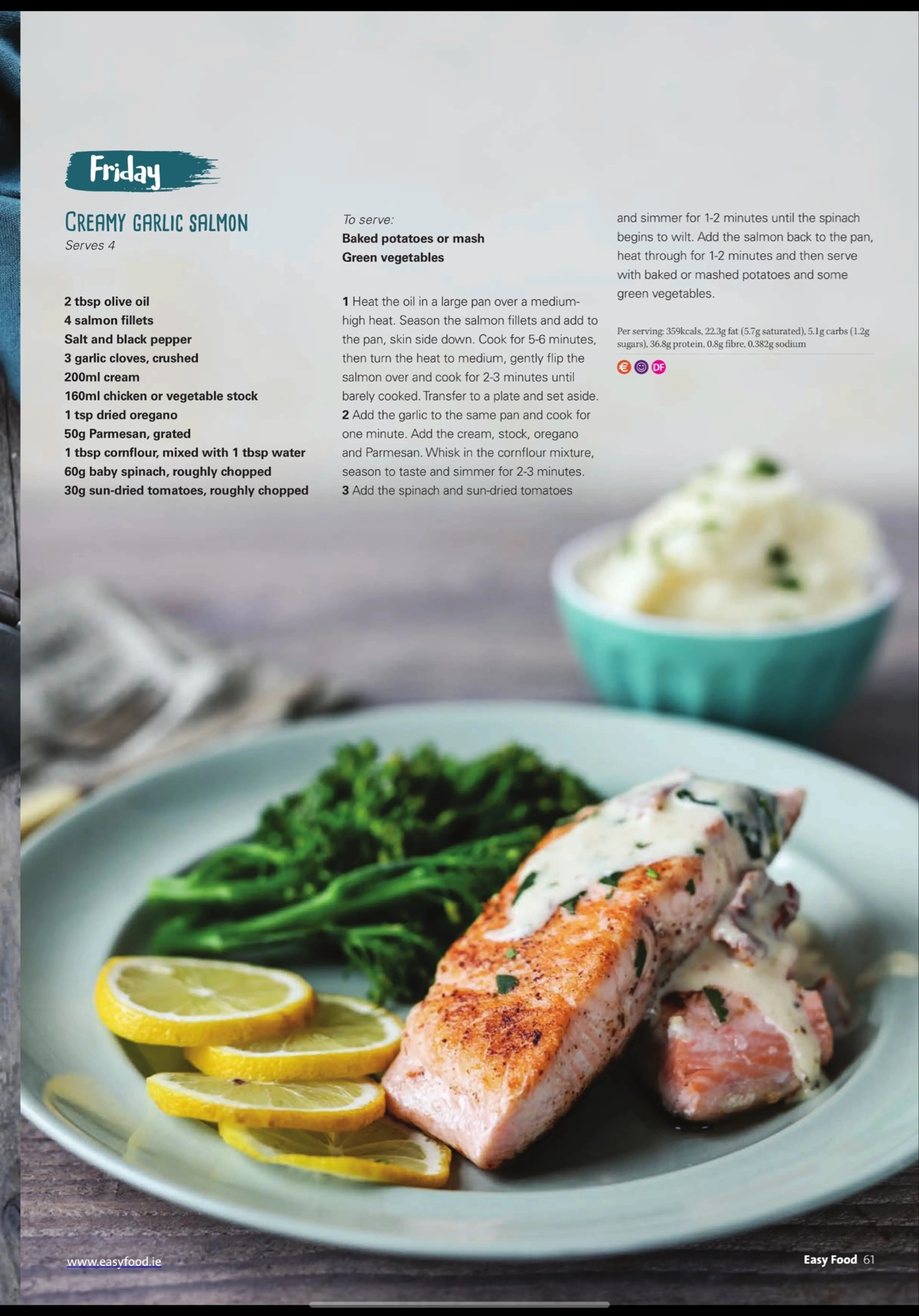 CREAMY GARLIC SALMON