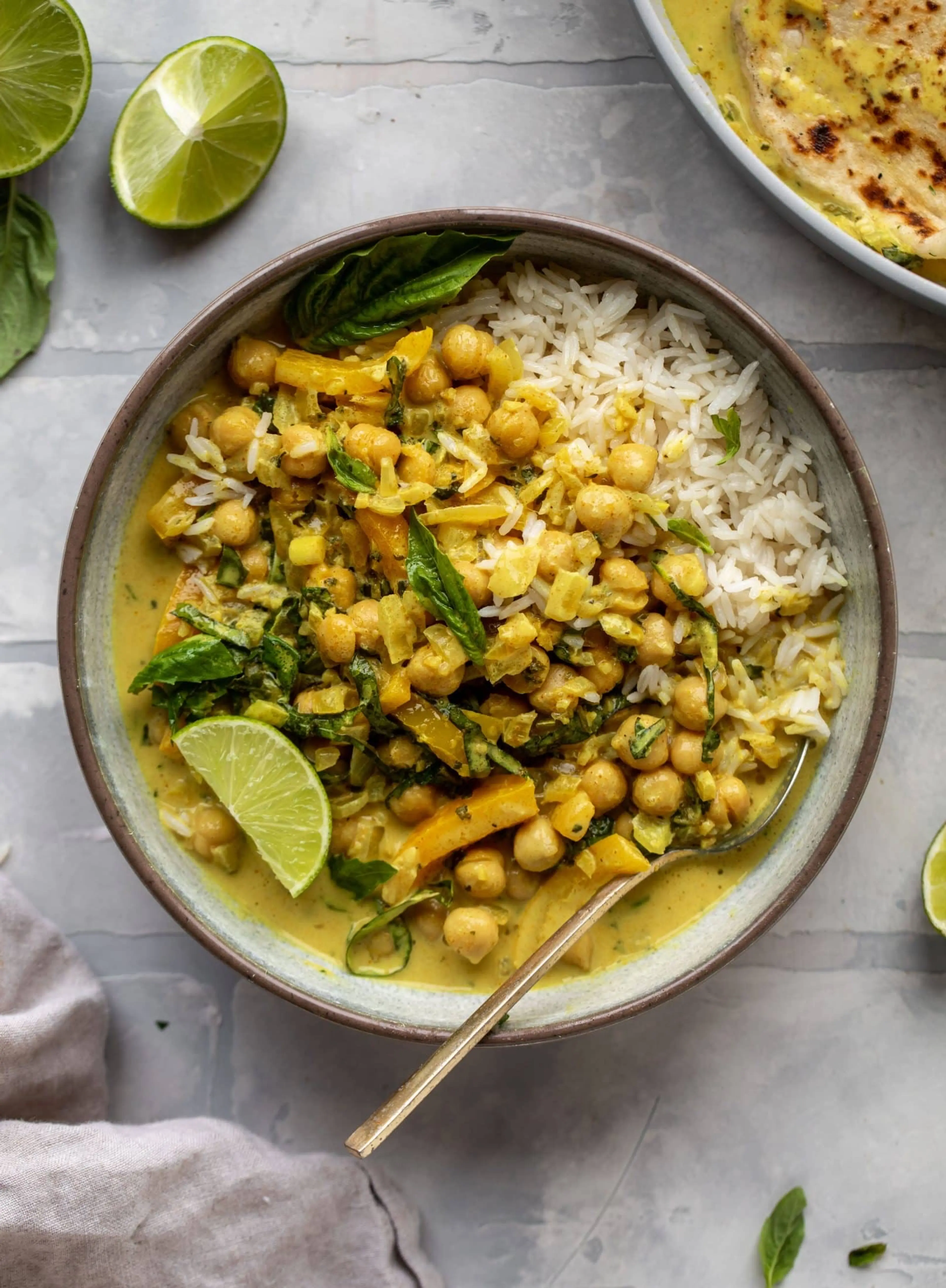 Basil Chickpea Curry