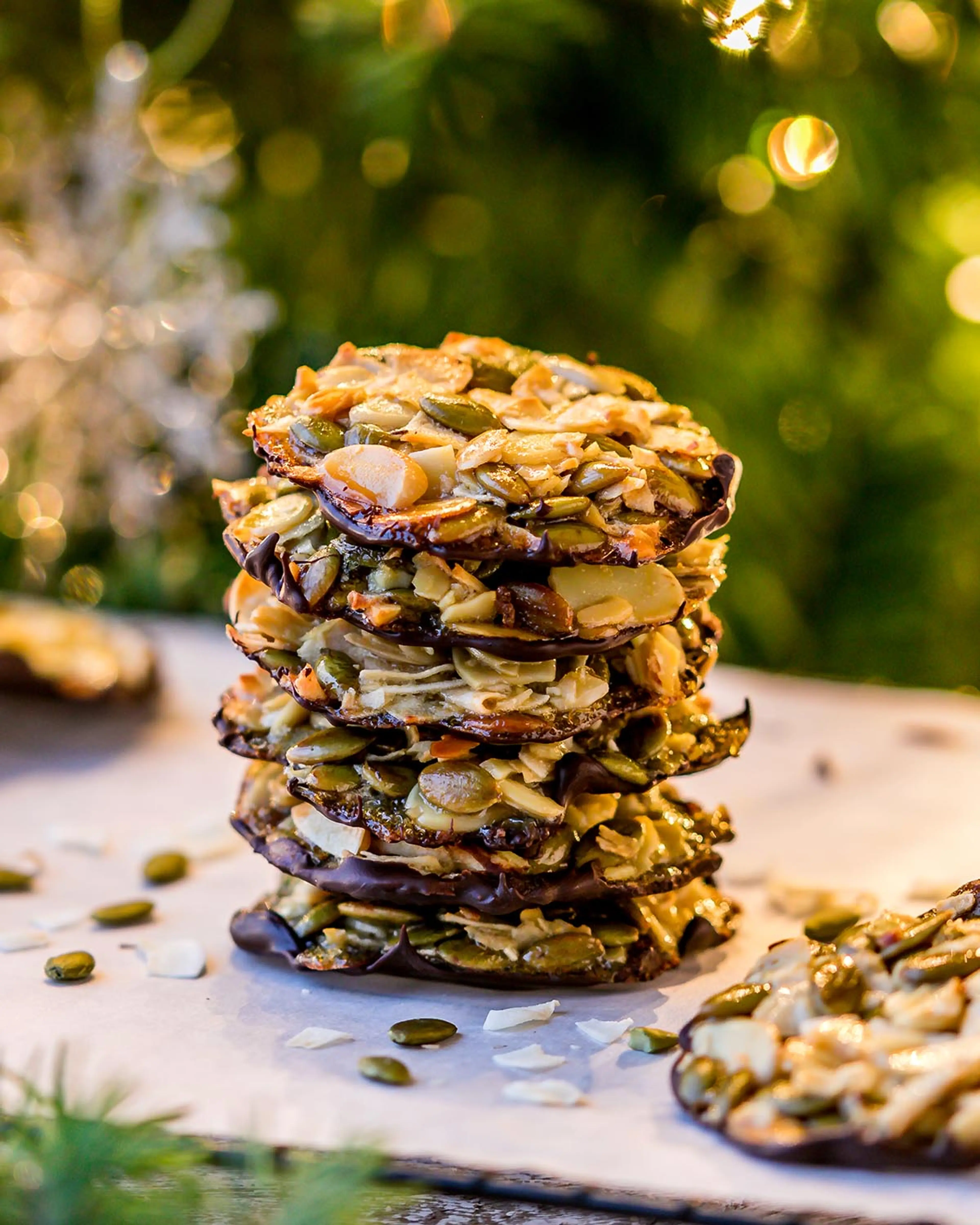 Crunchy Almond Seed Chocolate Cookies