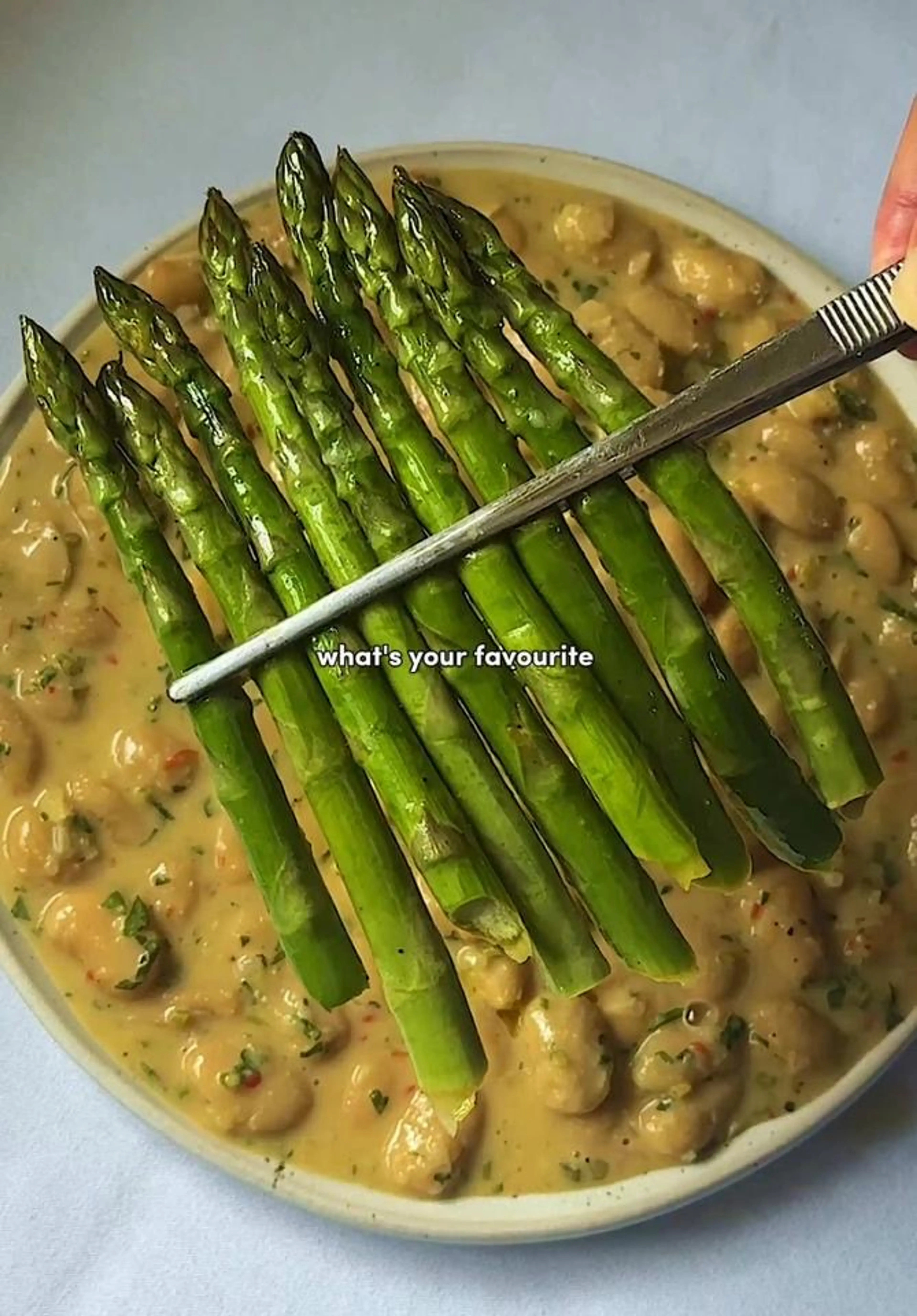 Asparagus + Braised Butter Beans