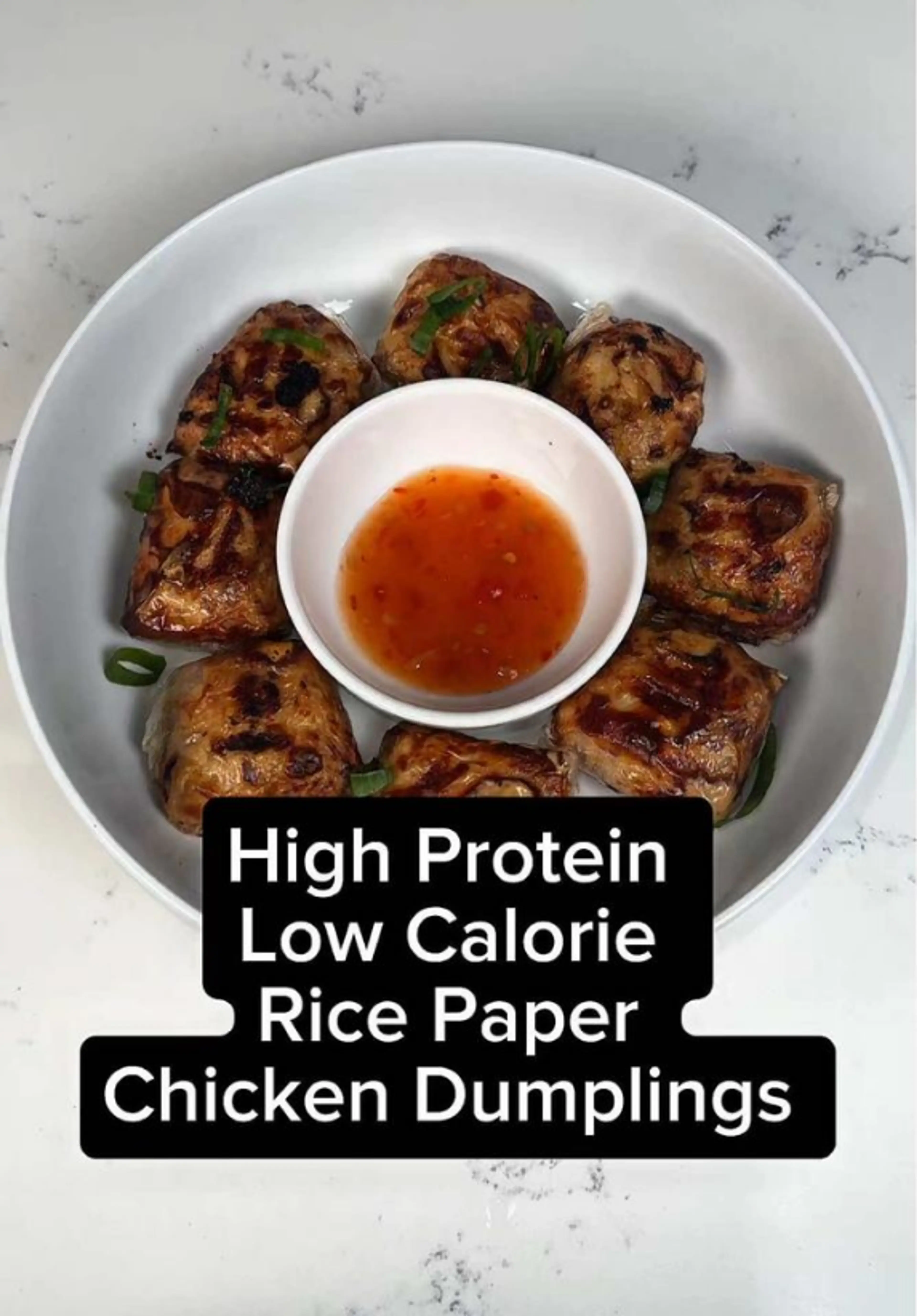 High Protein Low Calorie Rice Paper Chicken Dumplings