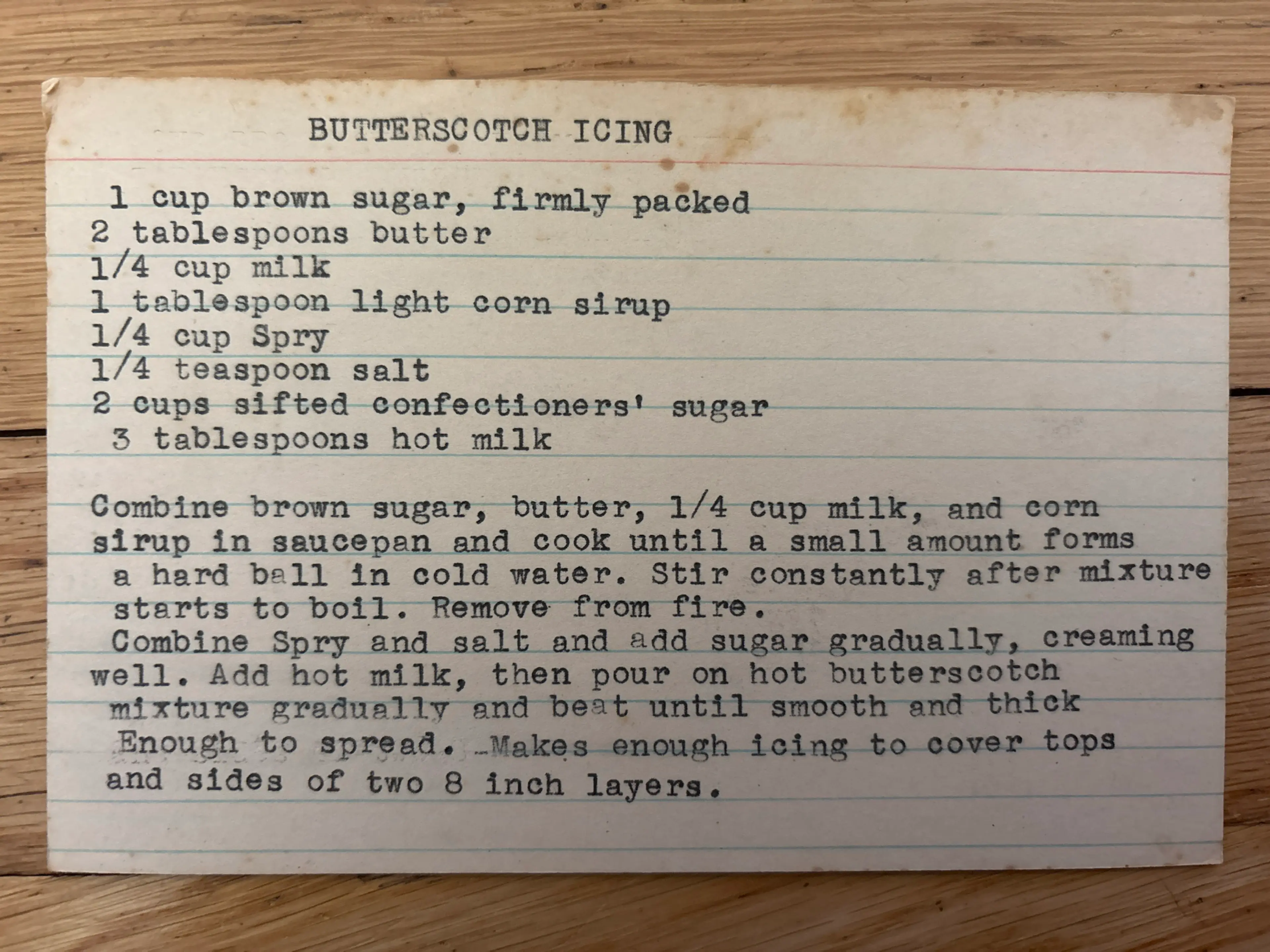 Butterscotch Icing