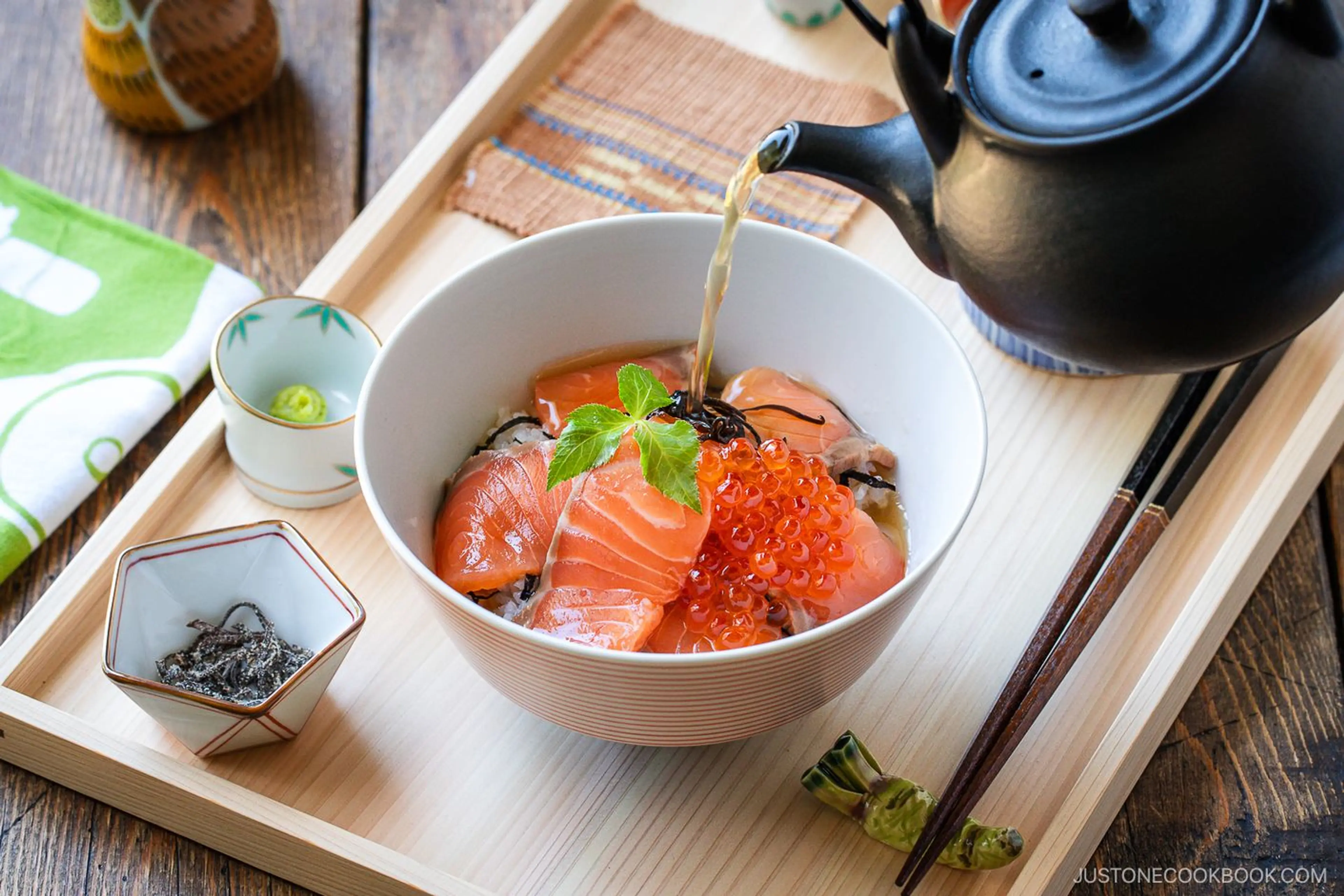 Salmon and Ikura Dashi Chazuke
