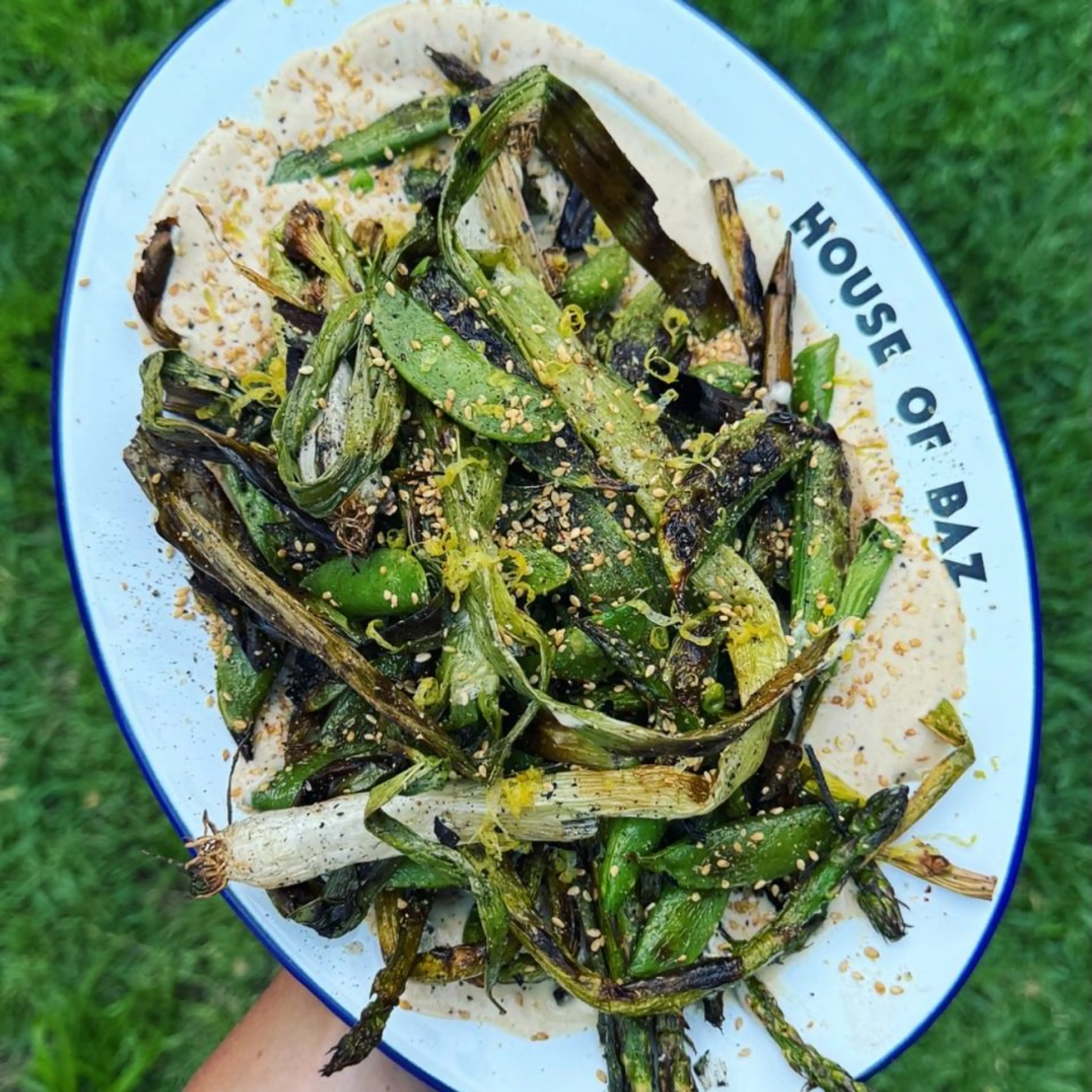 Grilled Summer Veg with Creamy Sesame Dressing