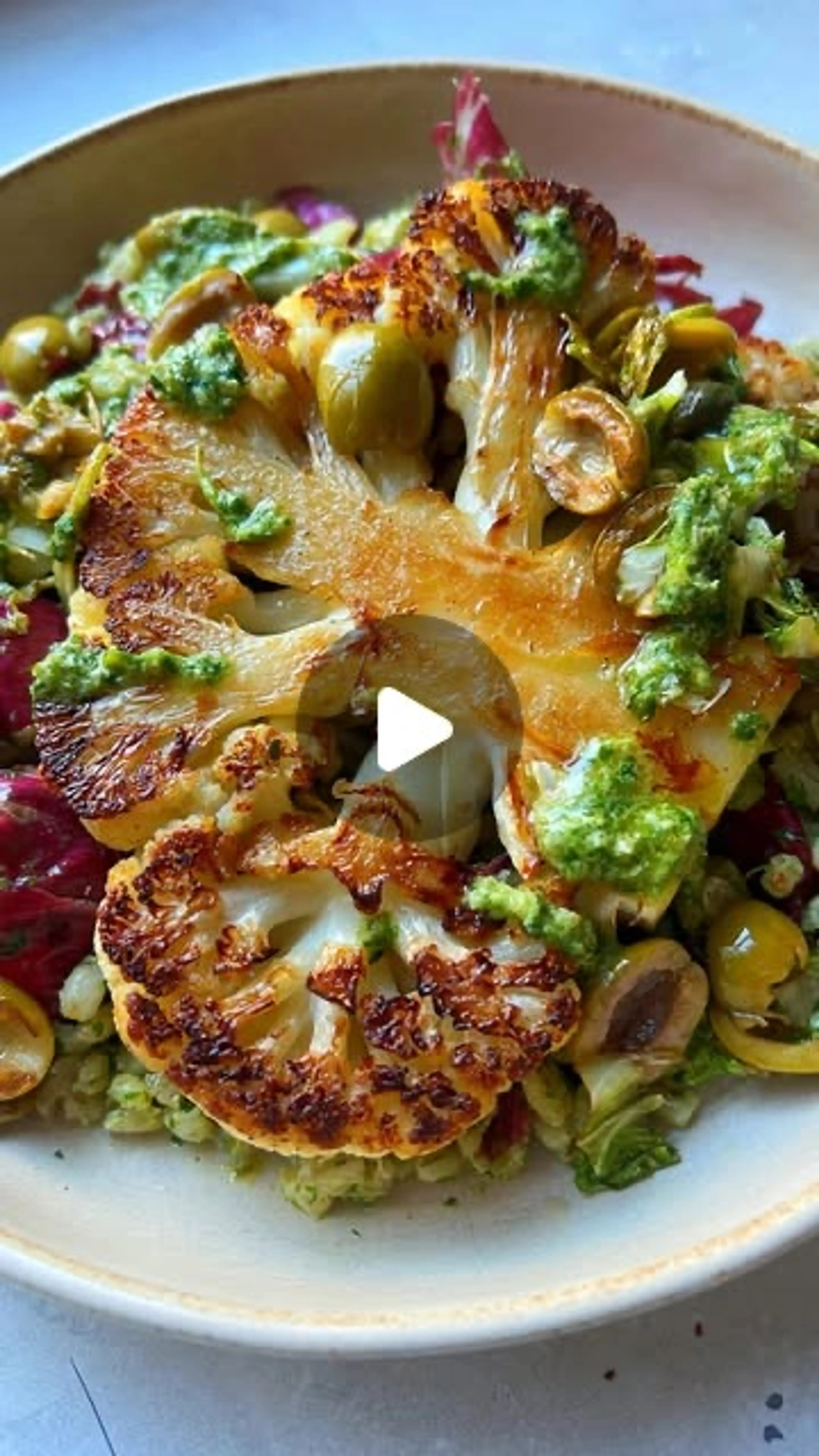 Cauliflower with Barley & Olives