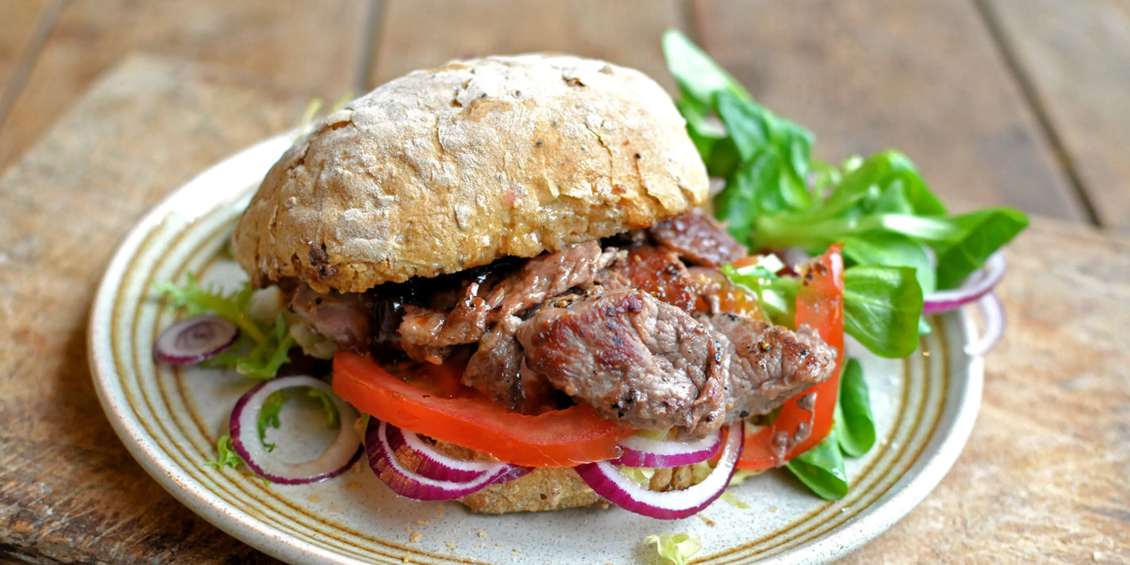 Lamb minute steak sandwiches with onion jam