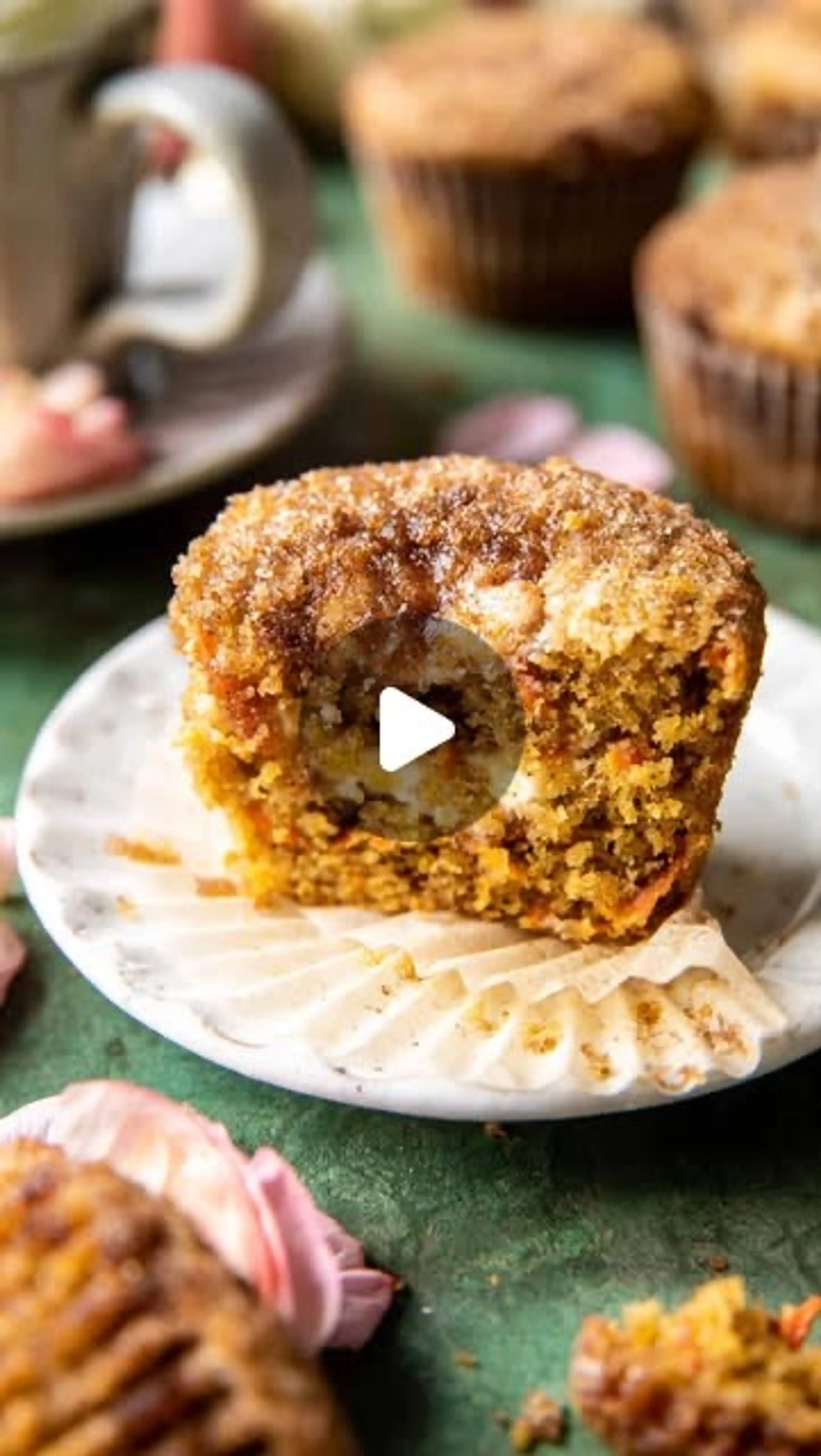 Cream Cheese Swirled Cinnamon Carrot Cake Muffins