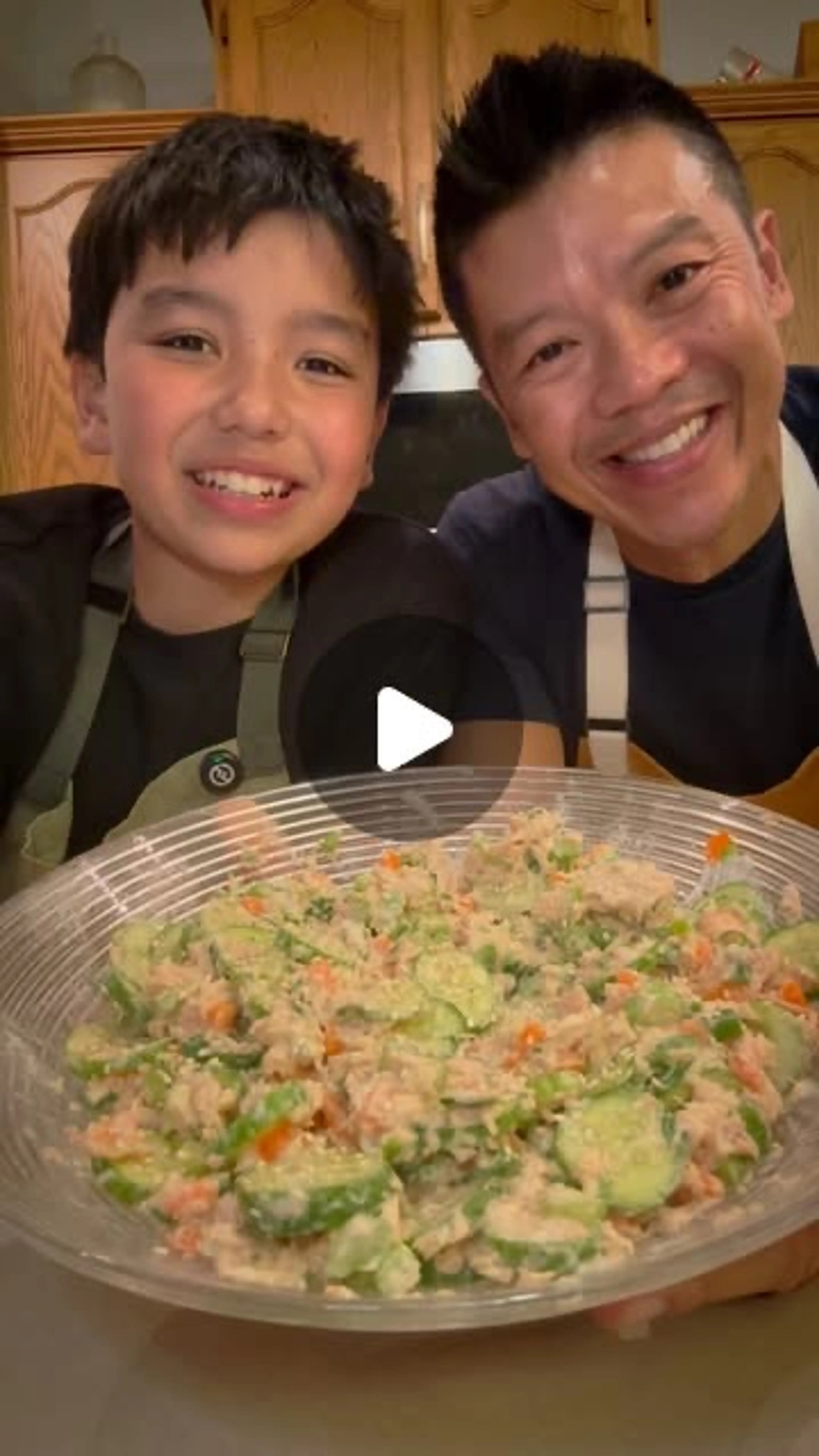 High Protein Spicy Tuna Cucumber Salad