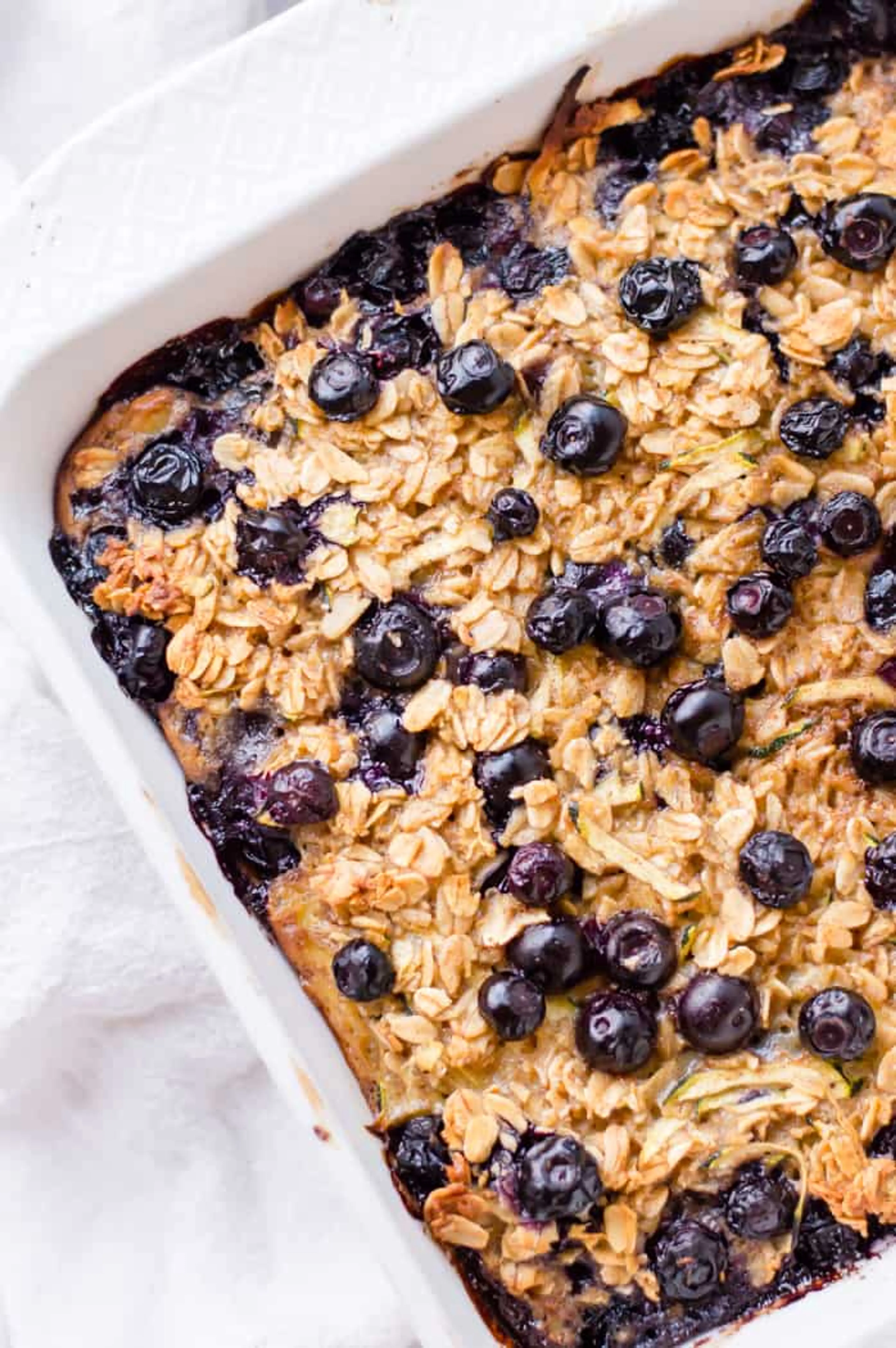 Zucchini Blueberry Baked Oatmeal