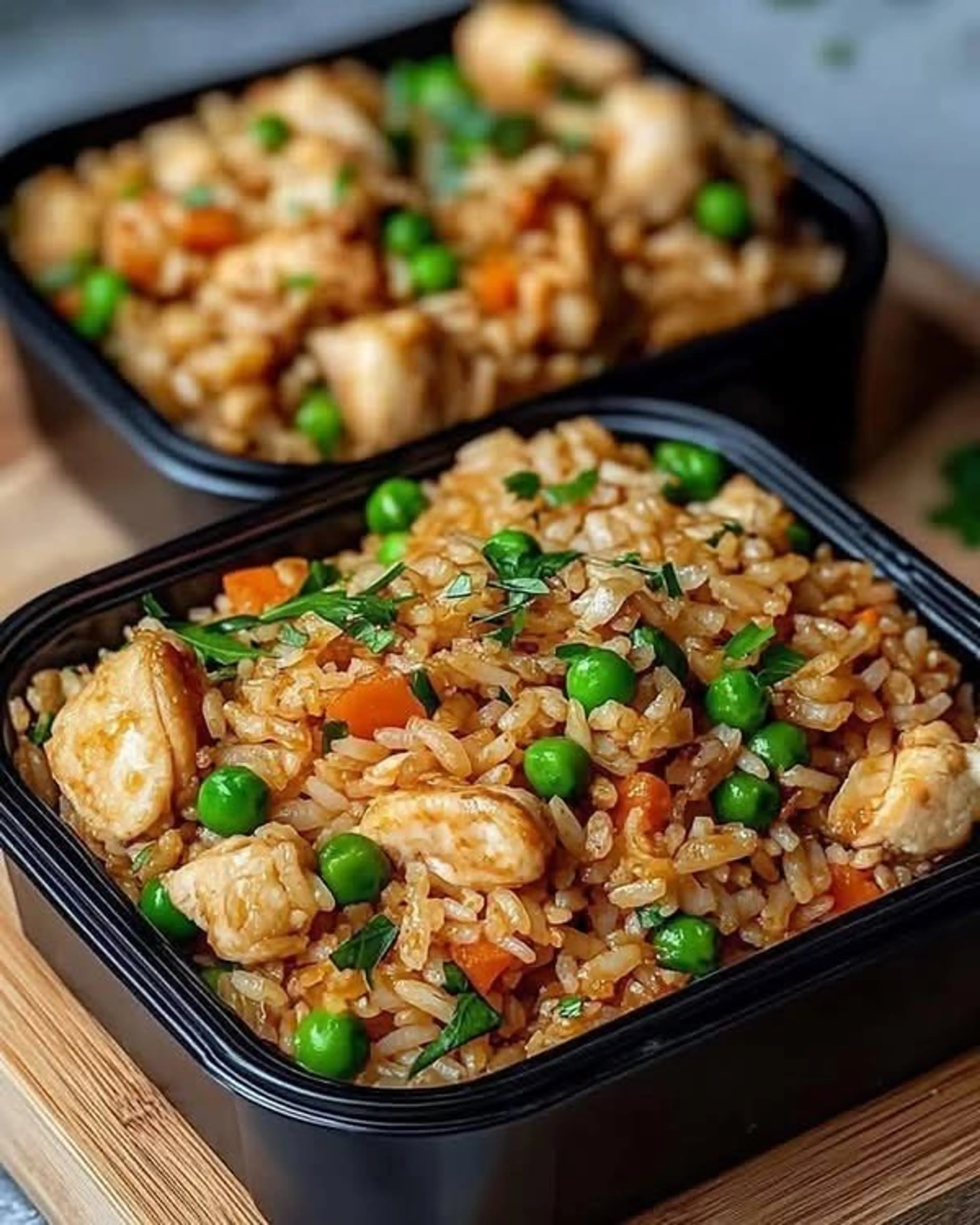 High Protein Crispy Garlic Chicken Fried Rice