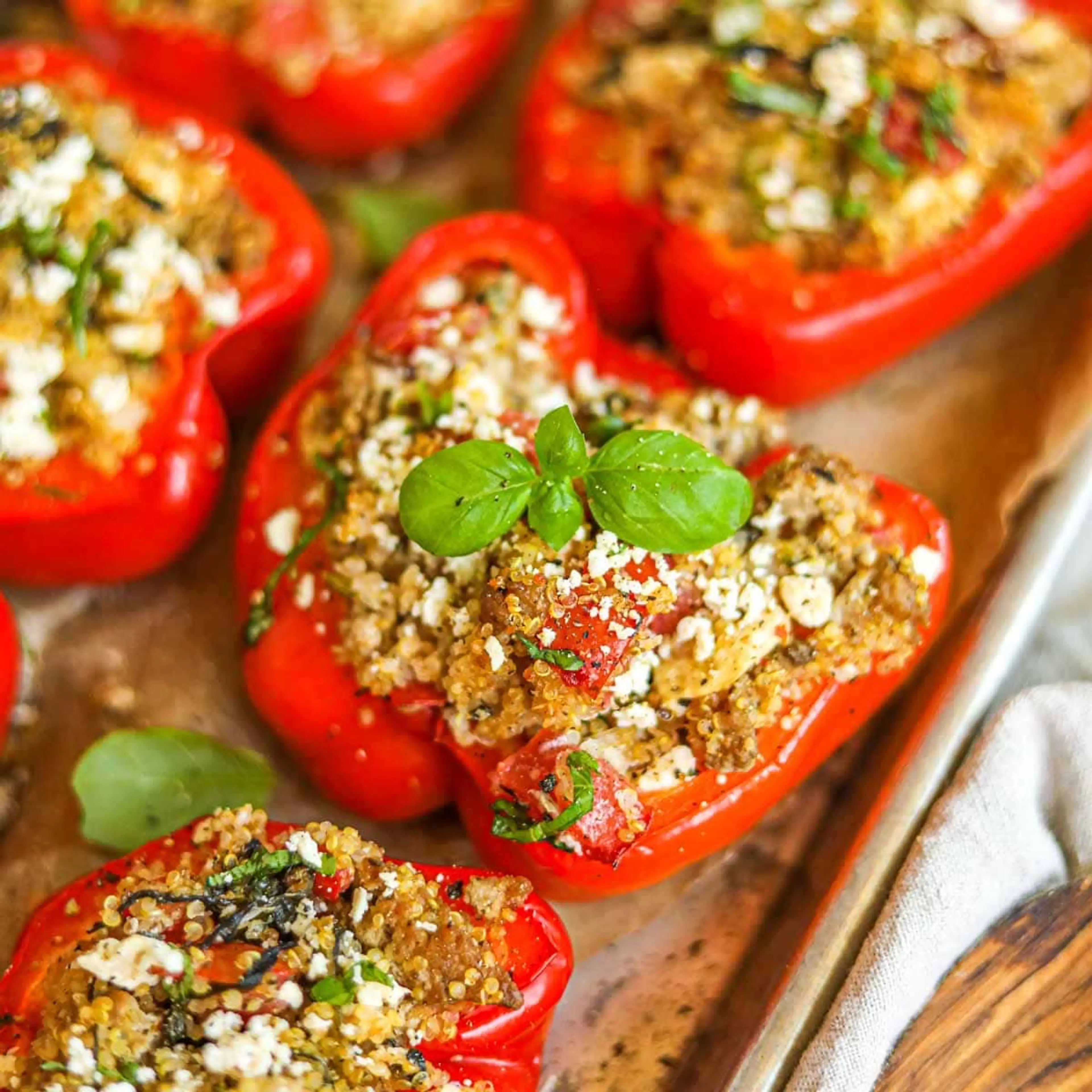 Turkey and Quinoa Stuffed Bell Peppers (Without Rice)