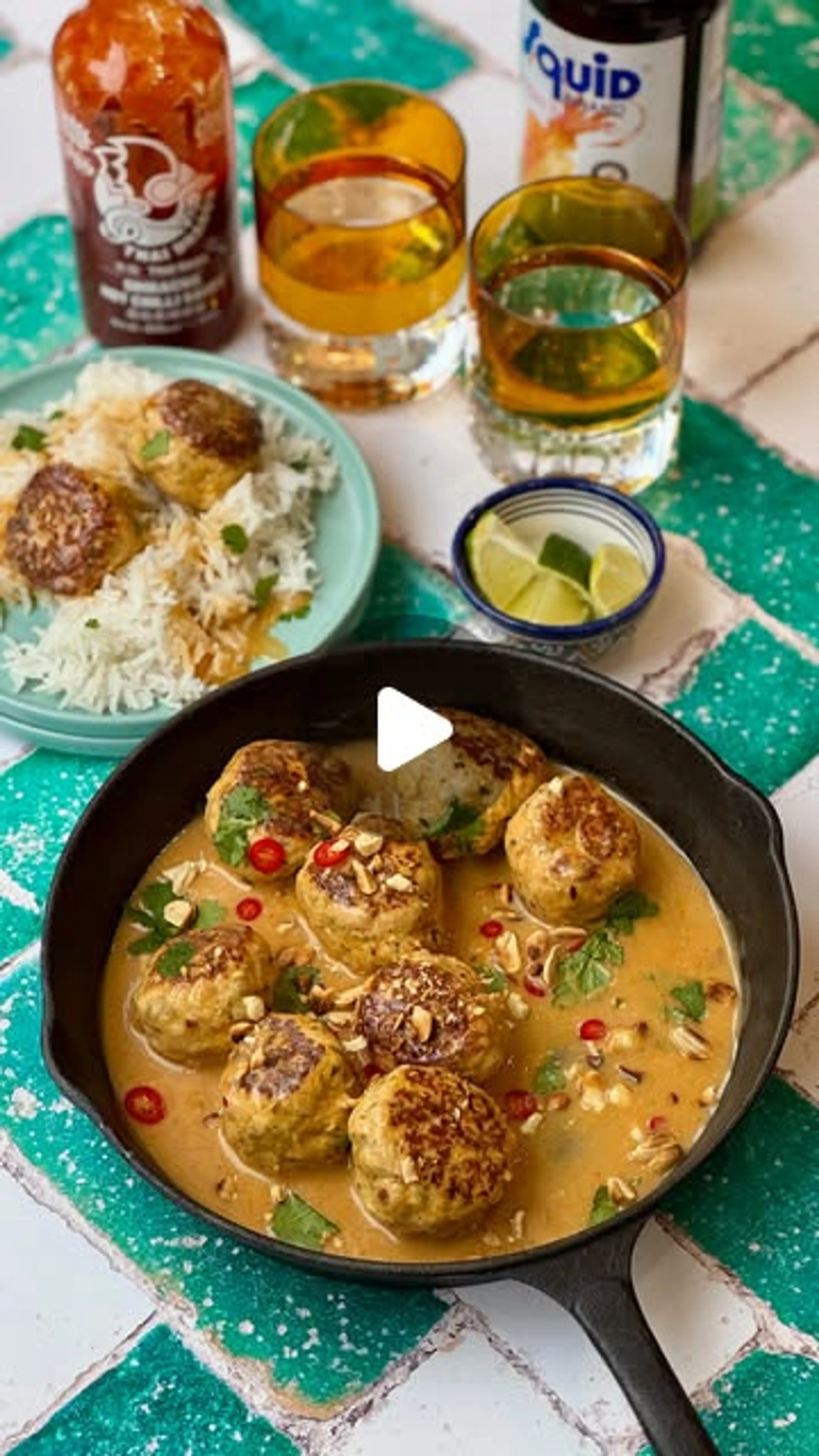Creamy Coconut Sriracha Meatballs