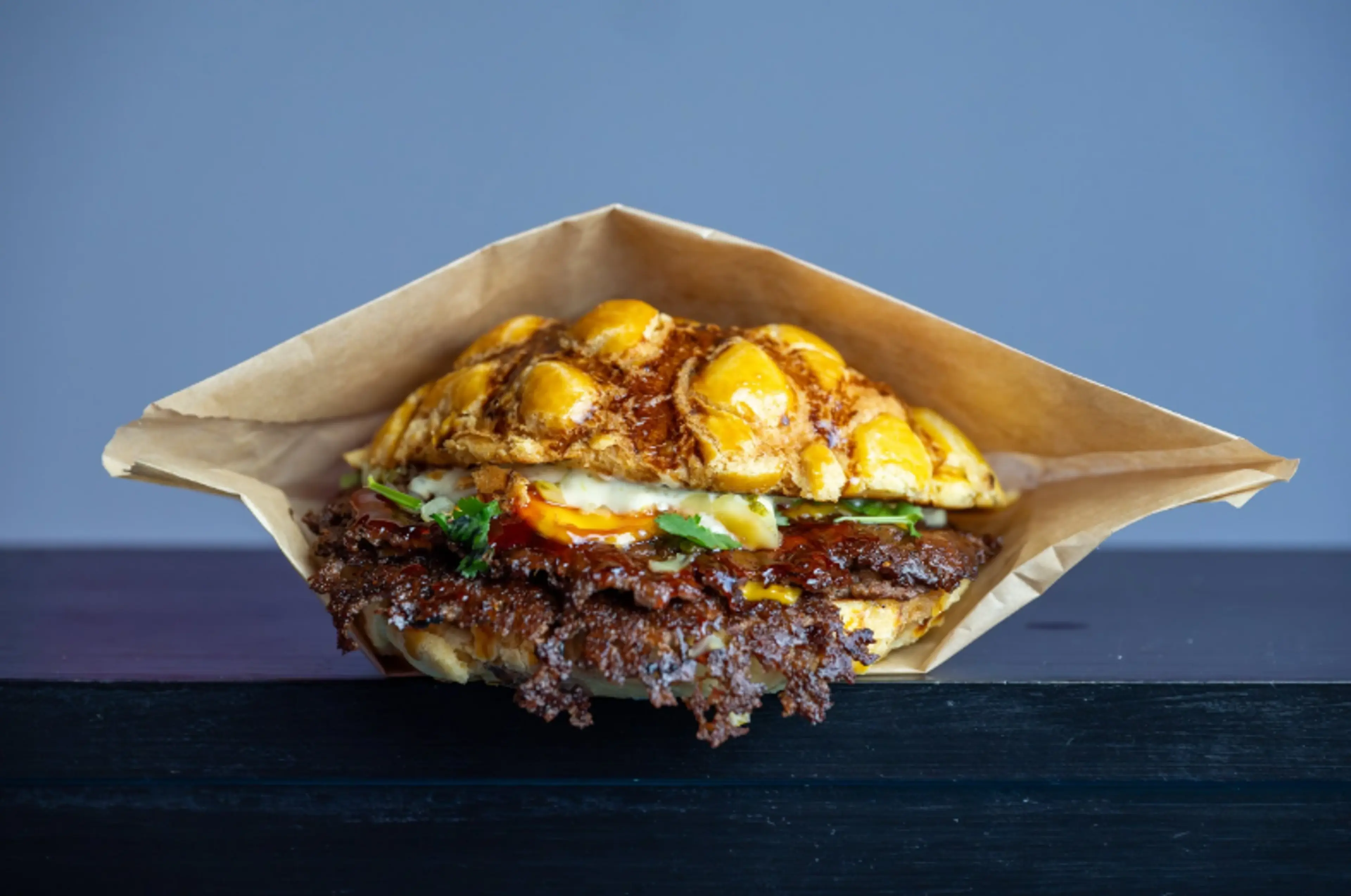 Char Siu-Pineapple Bun Burger