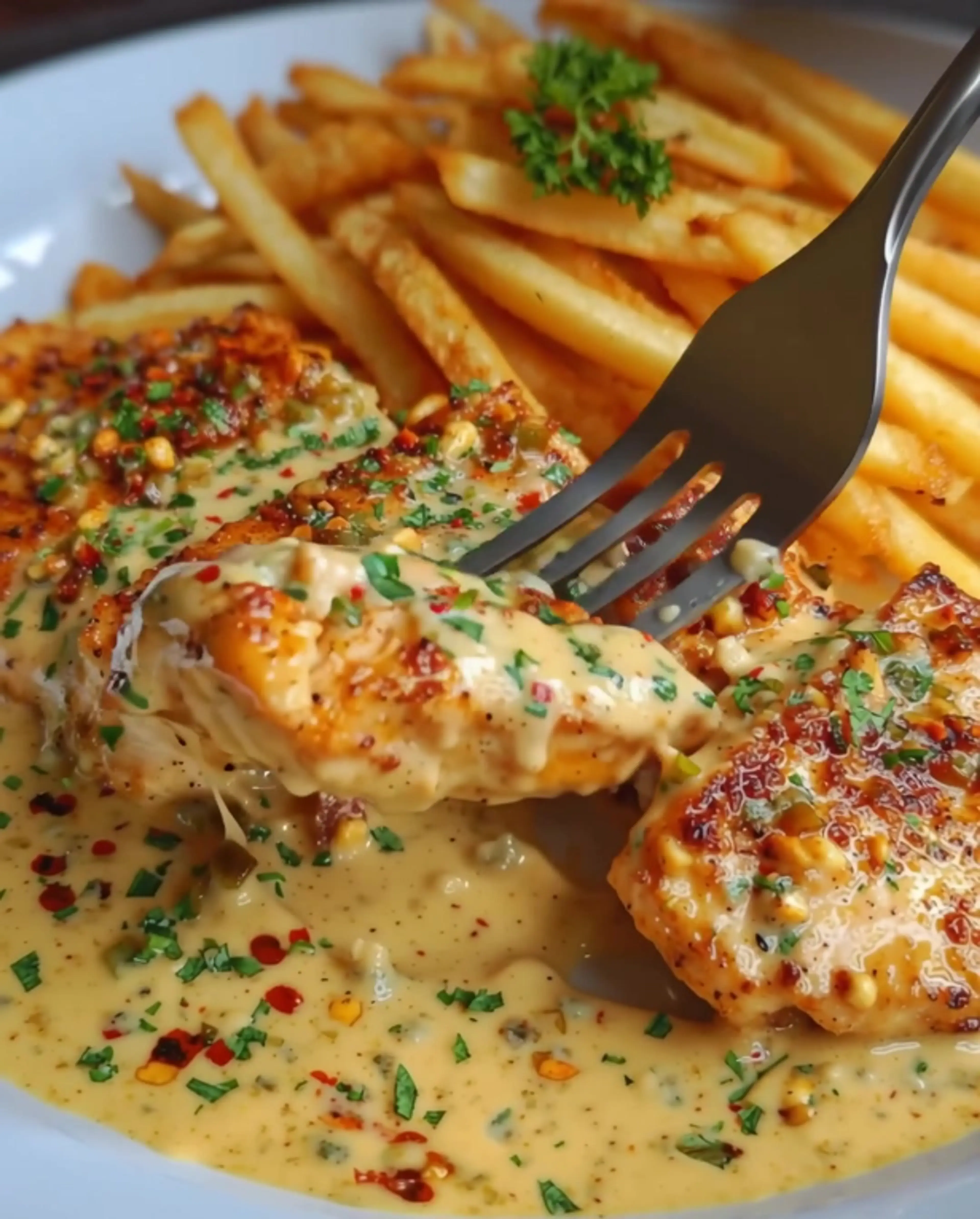 Chicken Fillet in Spicy, Creamy Garlic-parmesan Sauce