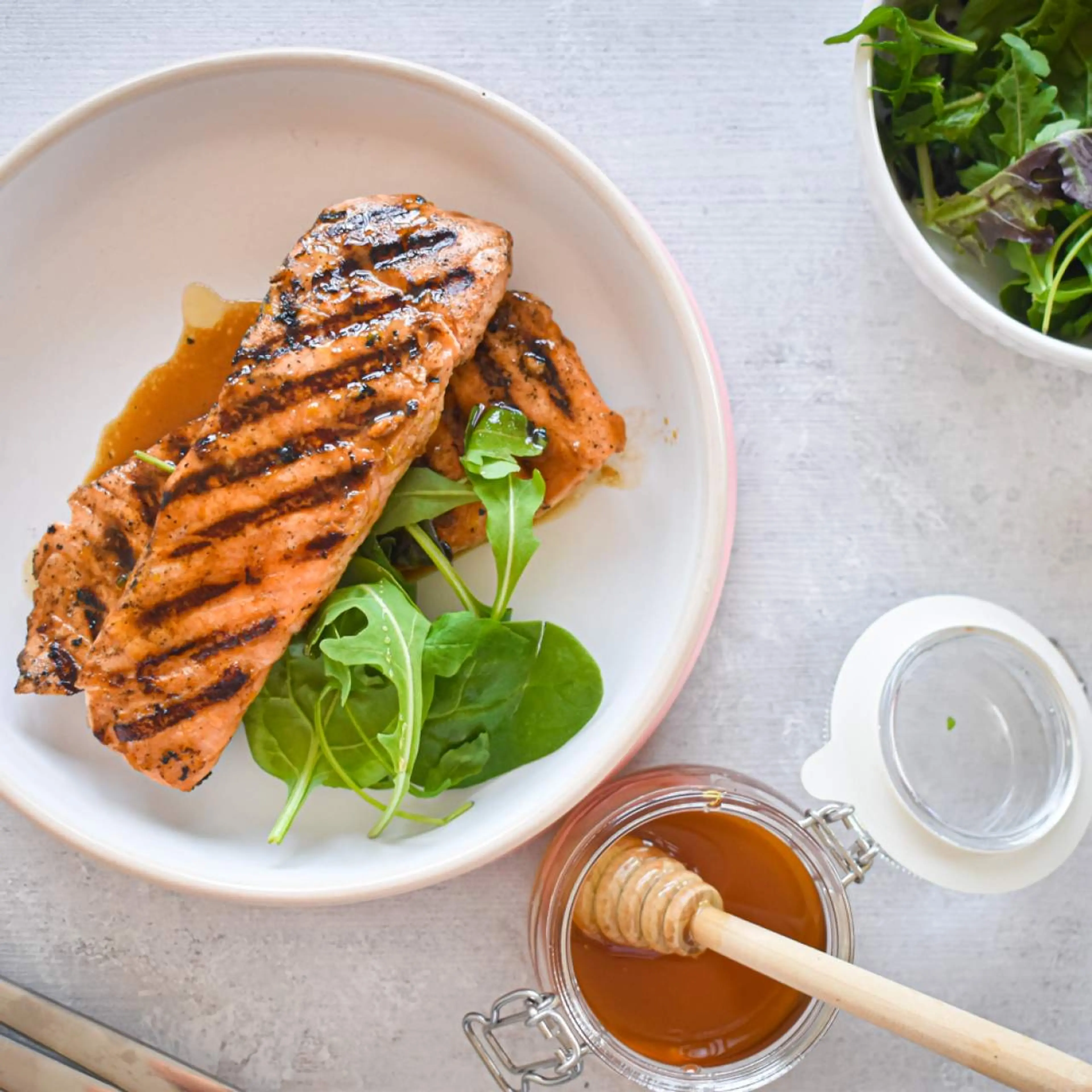 Grilled Salmon With Honey & Lime