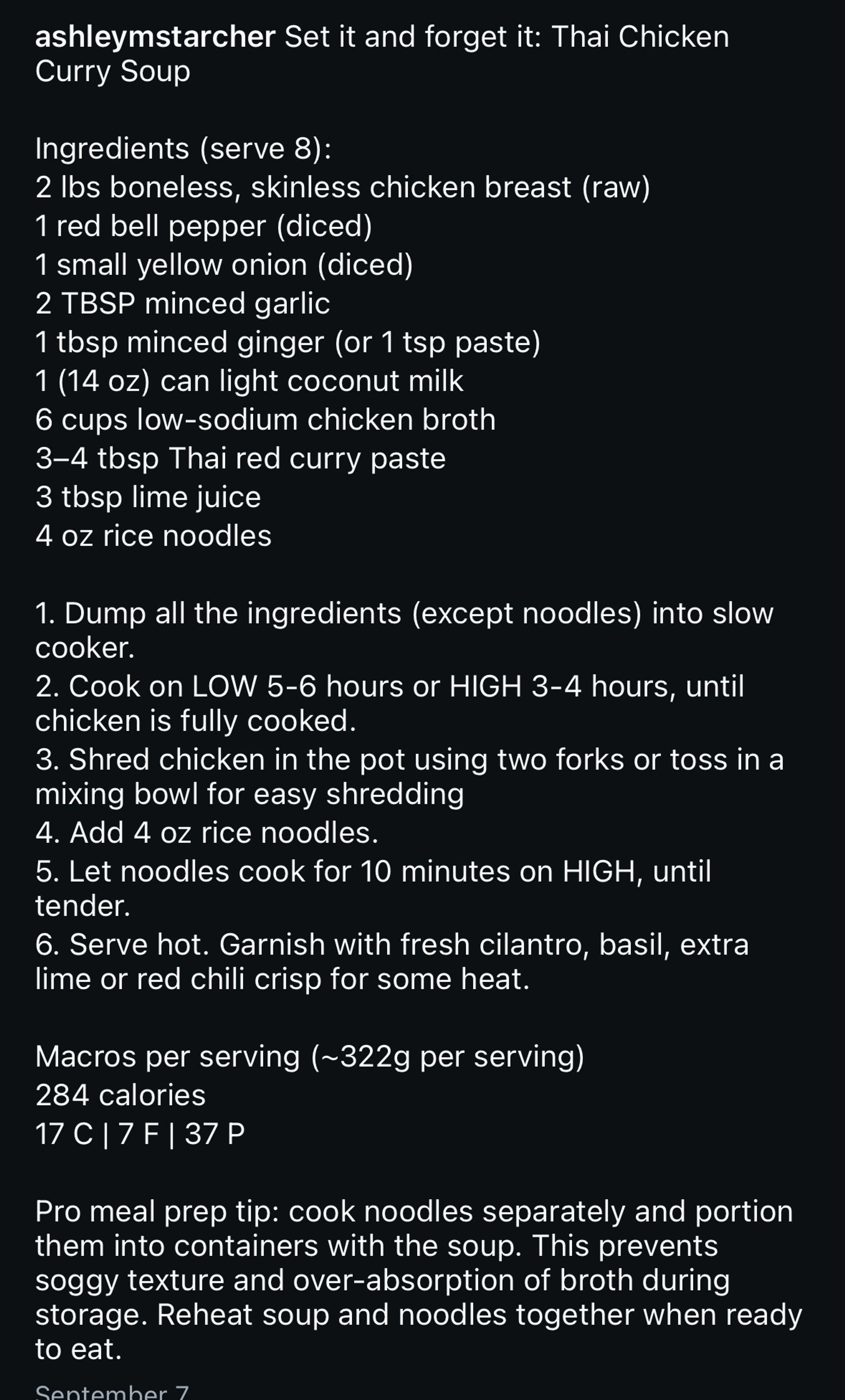 Set It And Forget It Crockpot Thai Chicken Soup