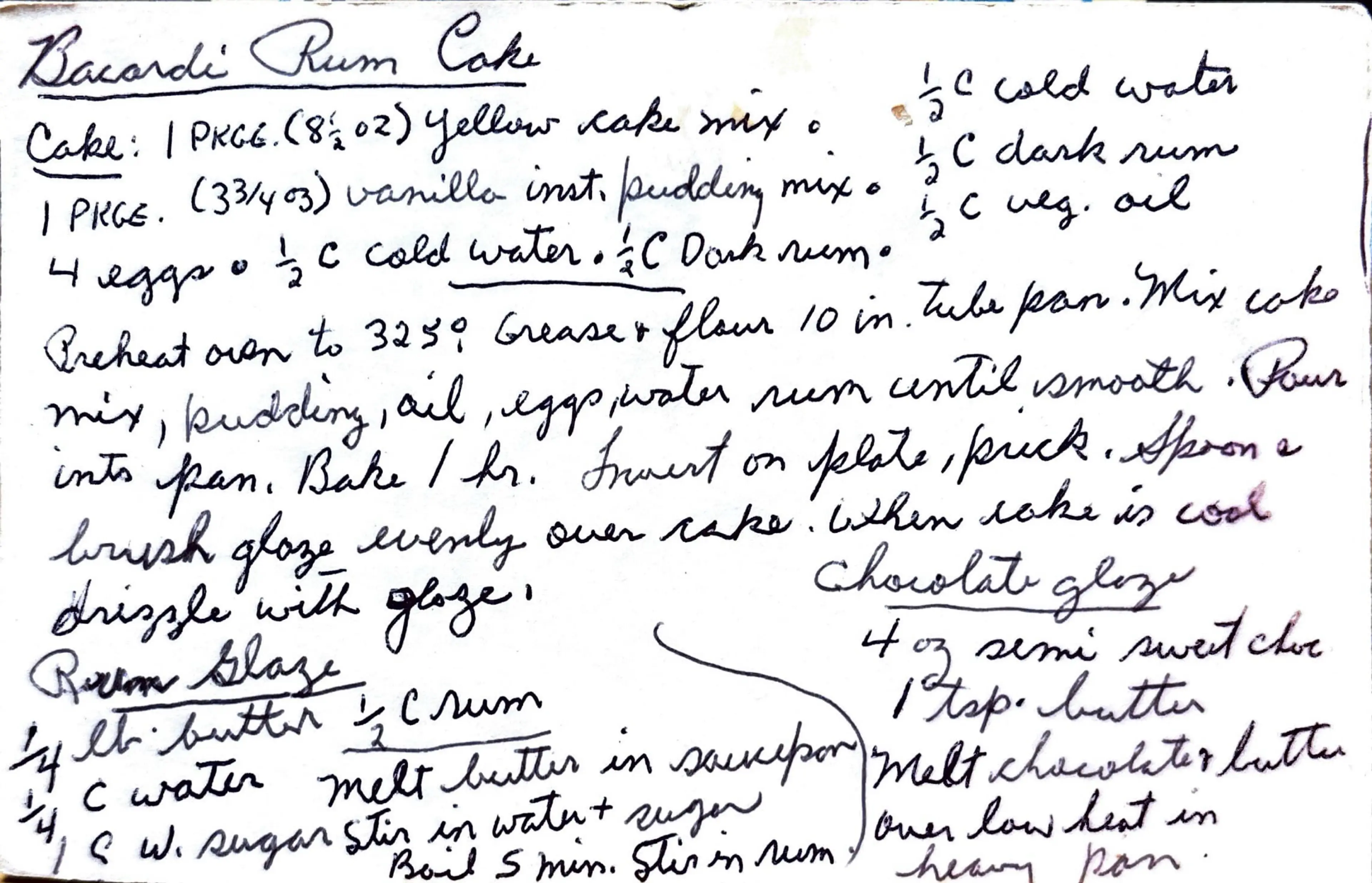 Bacardi Rum Cake
