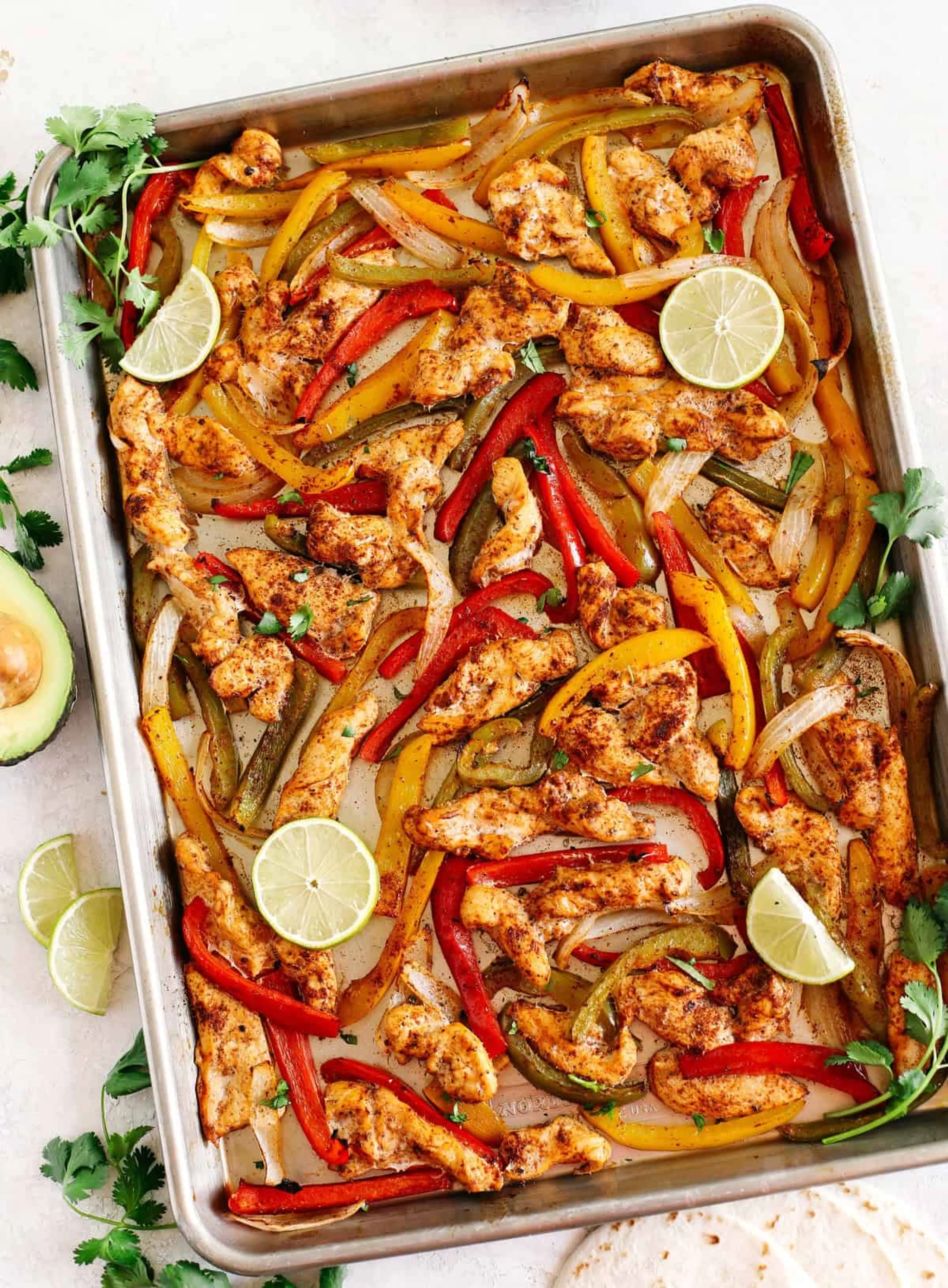 Sheet Pan Chicken Fajitas.