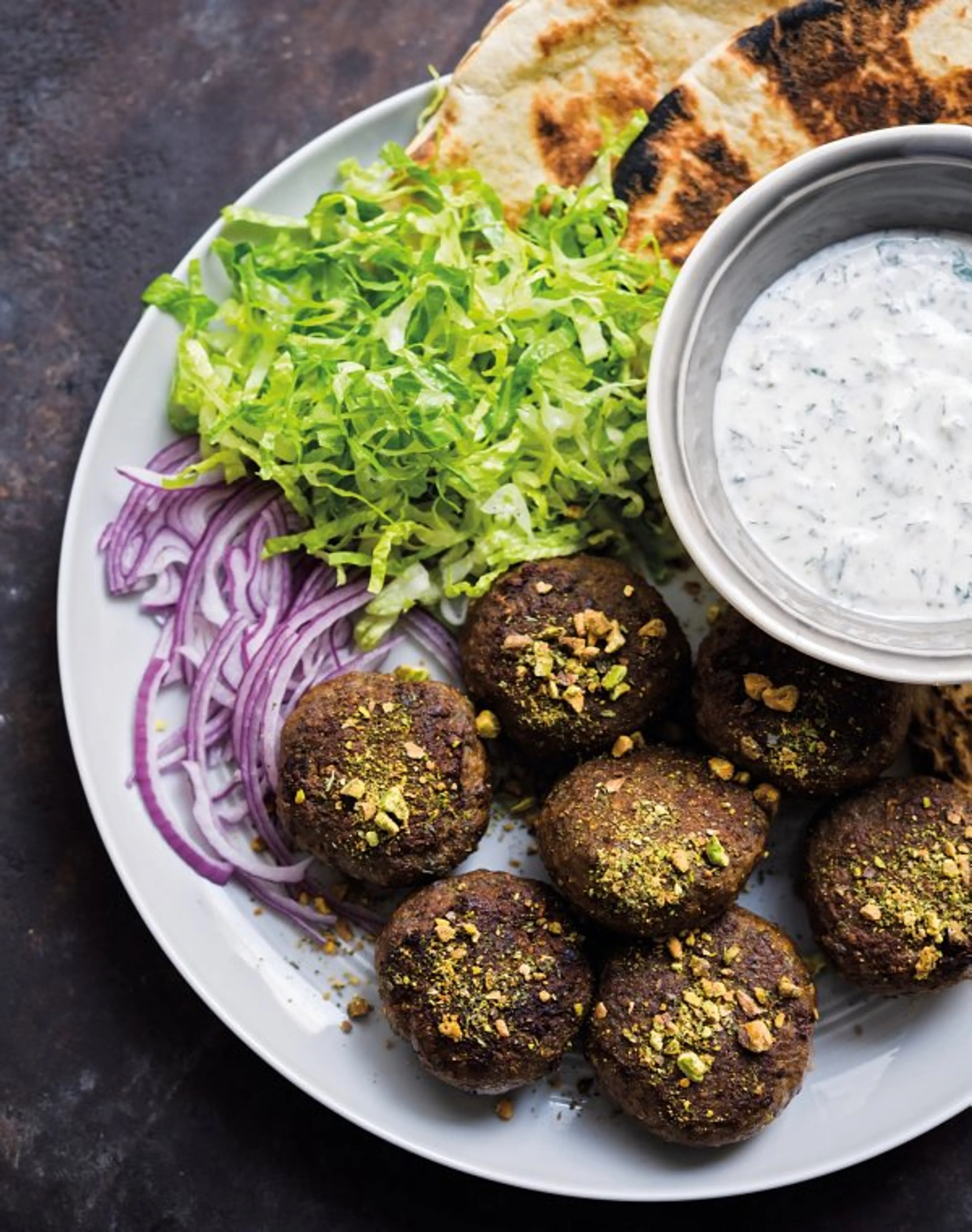 Pistachio-Mint Beef Kofta