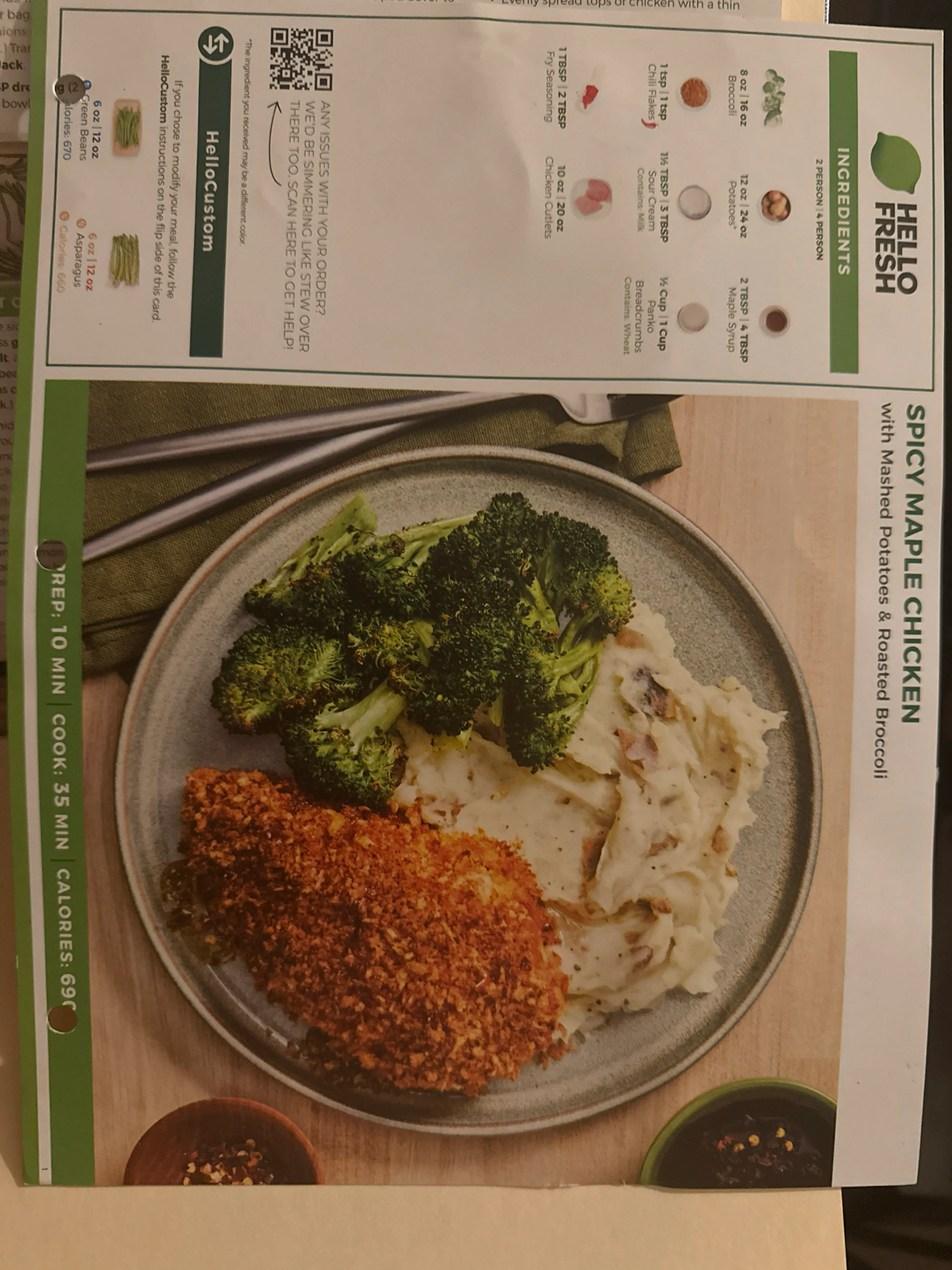 Spicy Maple Chicken With Mashed Potatoes And Broccoli