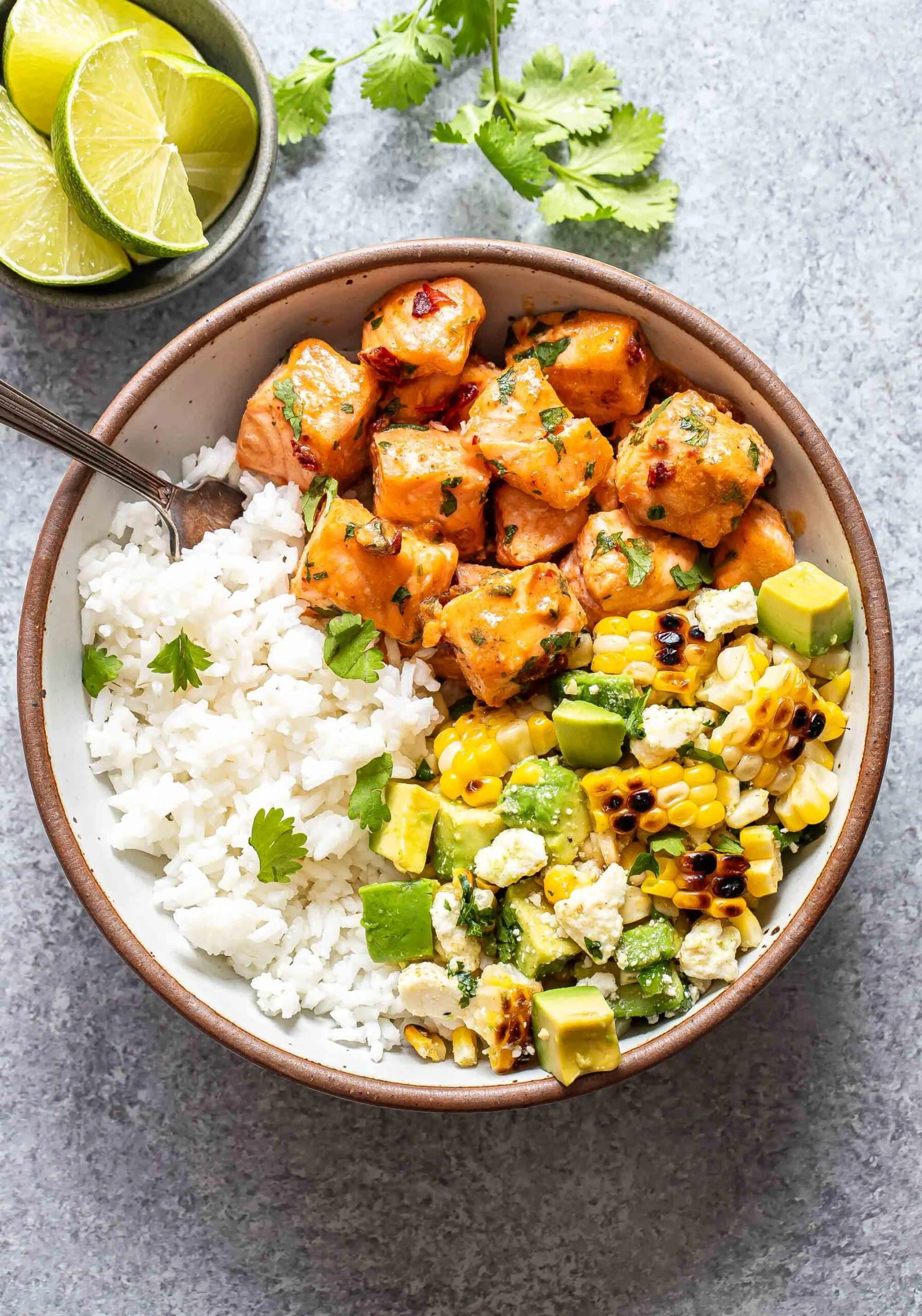 Honey Chipotle Salmon Bowls